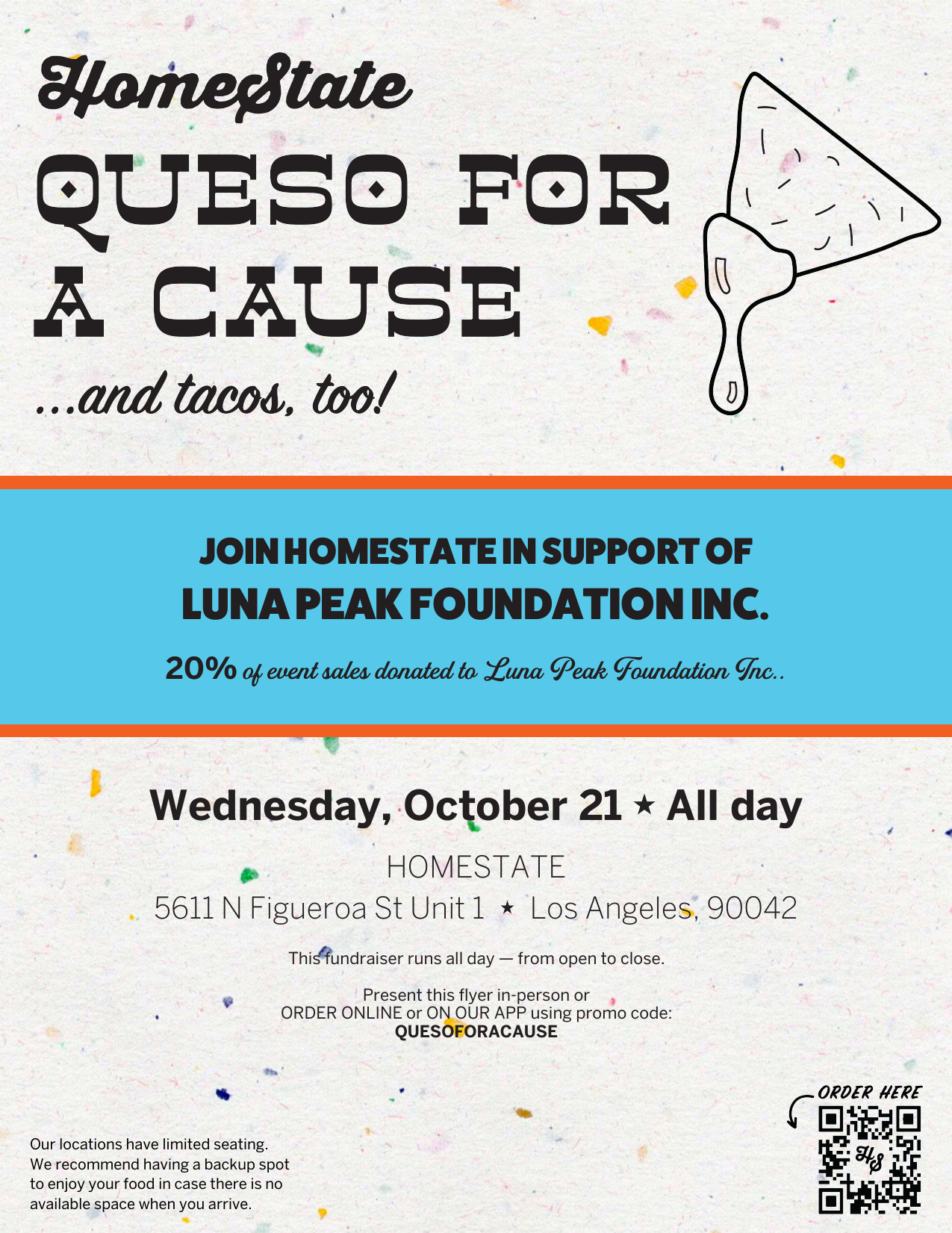Fundraiser at HomeState in Highland Park