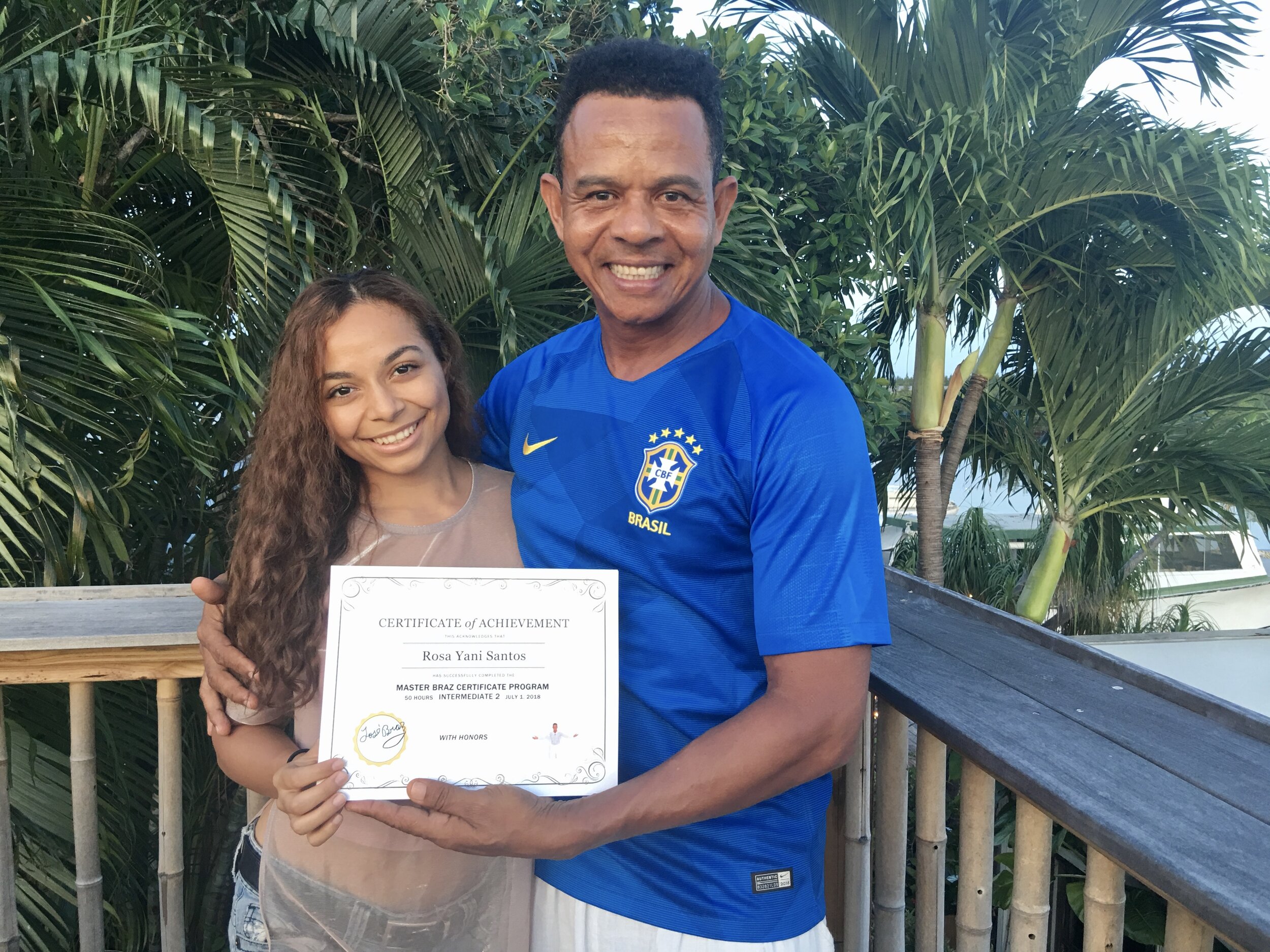 Yani Santos Receives Master Braz Certificate