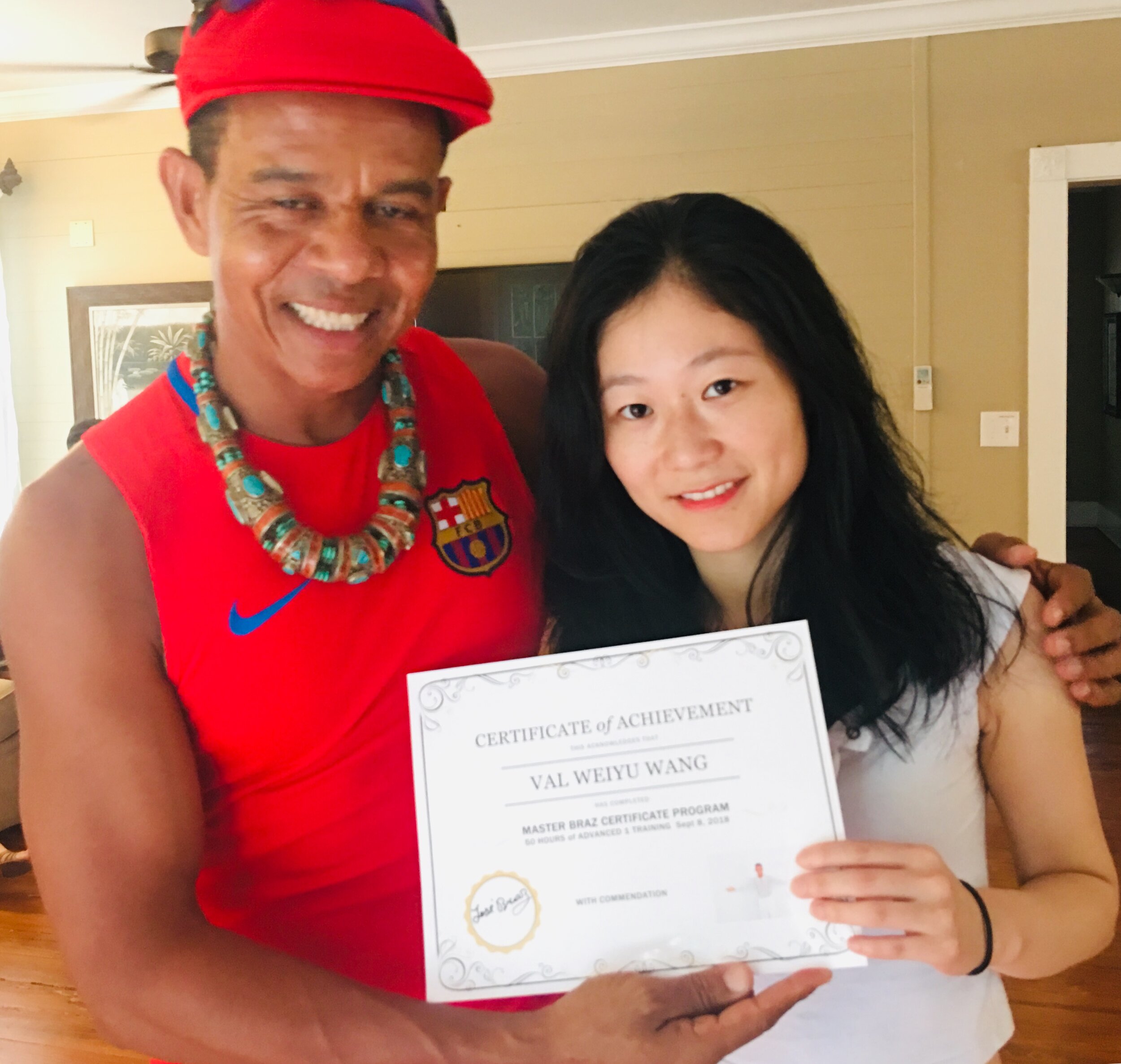 Val Wang Completed Master Braz Advanced 1 Course 2018