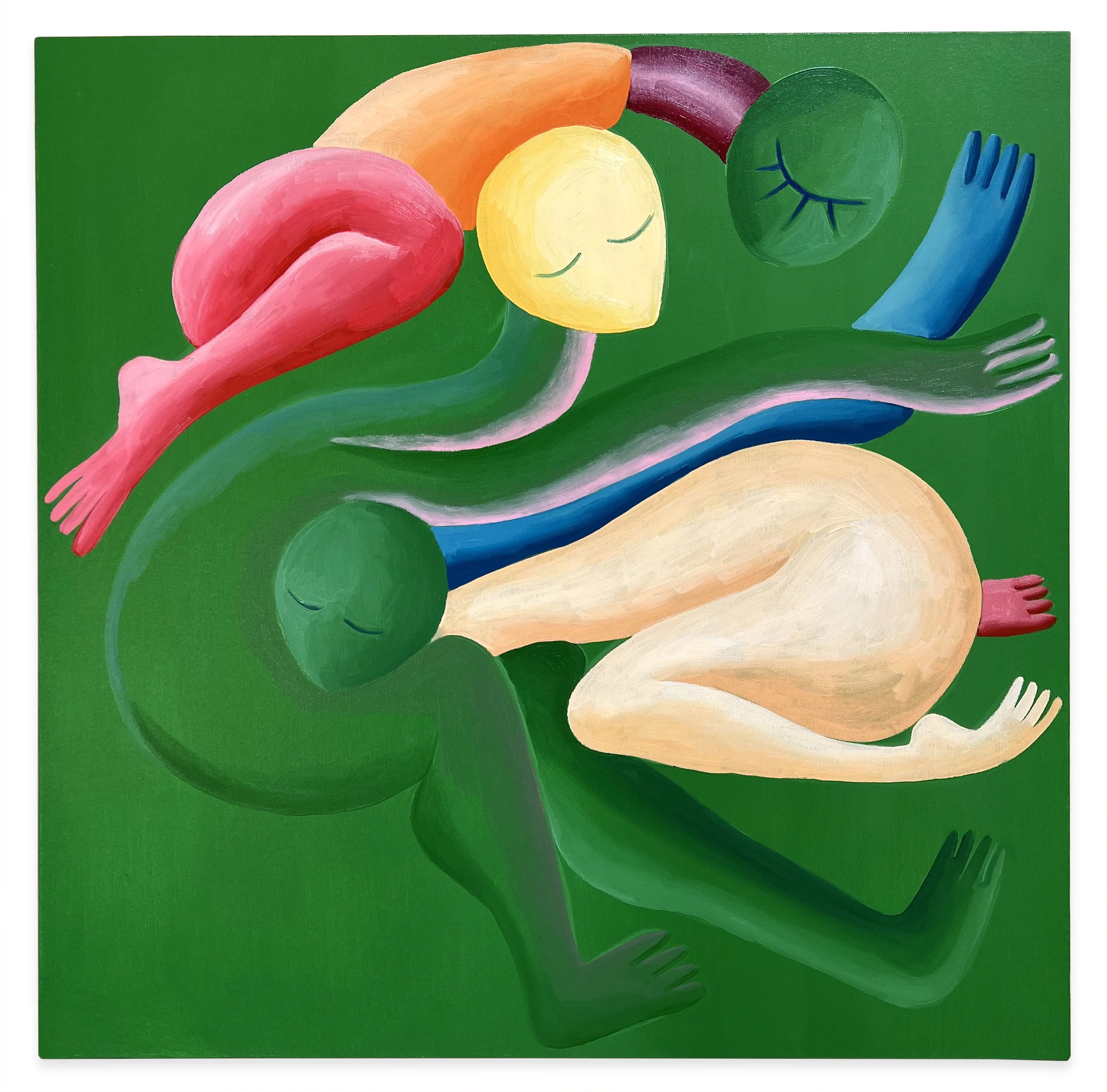 Folding, 30 x 30 inches, Oil on canvas