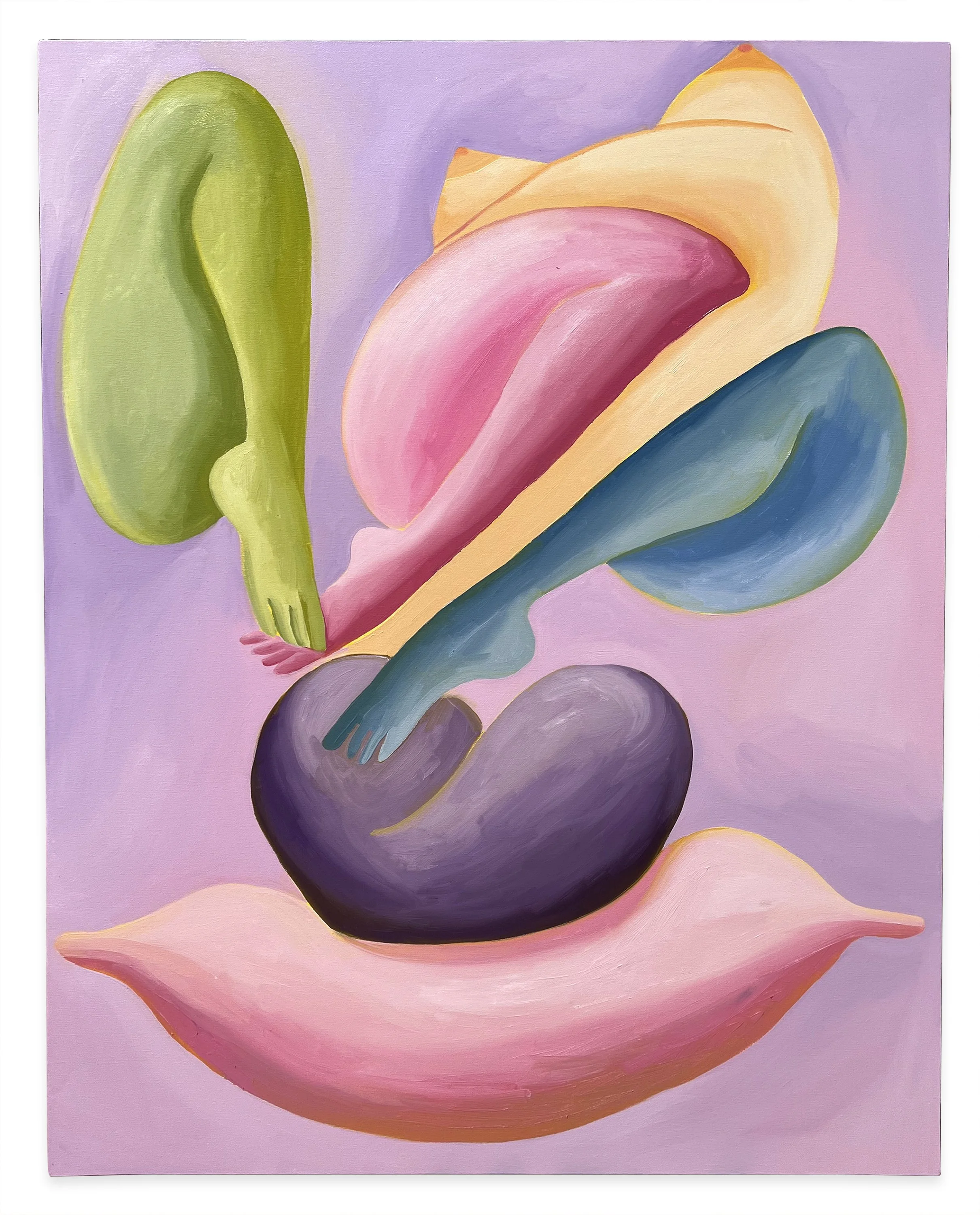 Synchronizing, 40 x 30 inches, Oil on canvas