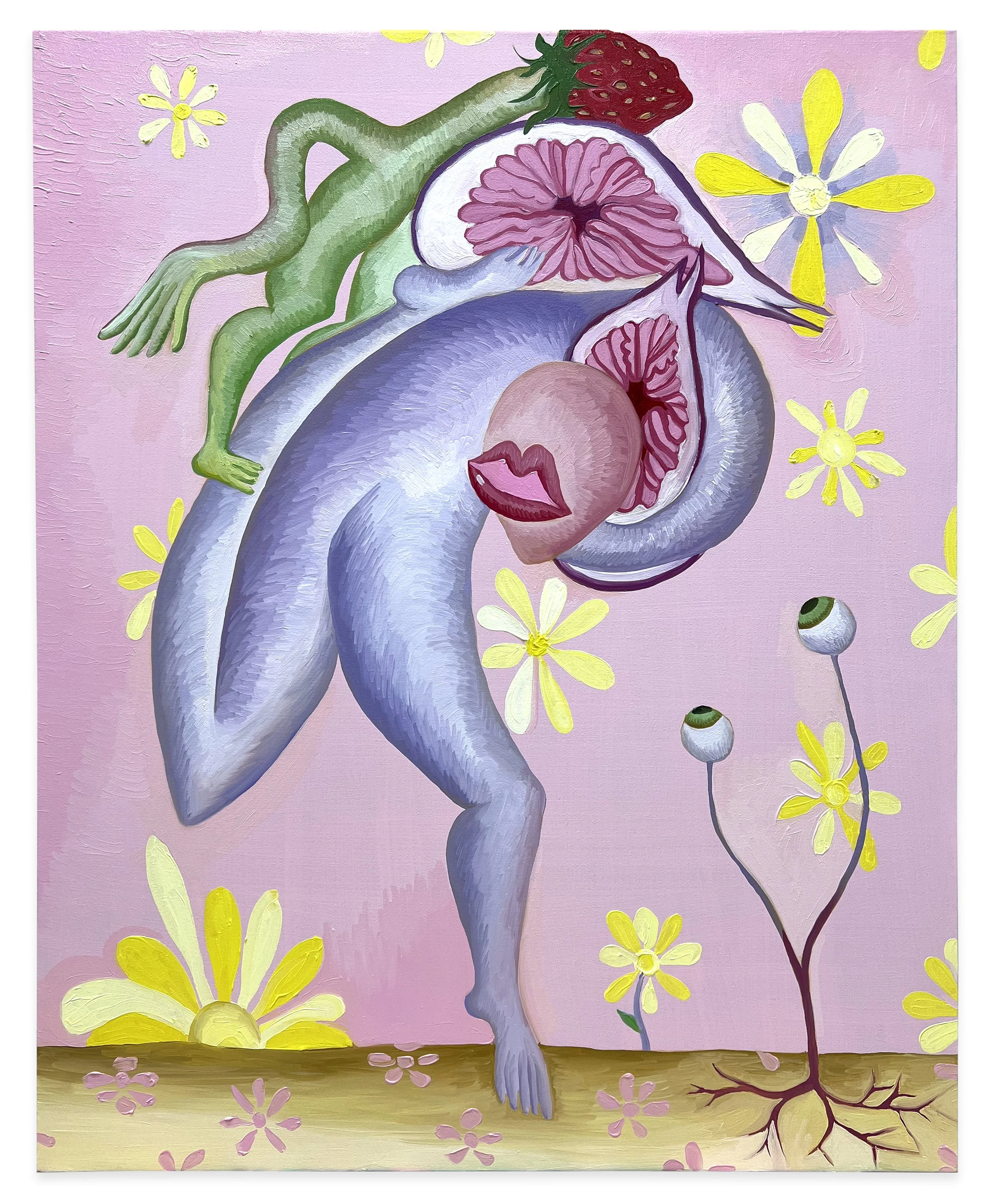 Protecting Her Figs, Oil on linen, 30 x 24 inches