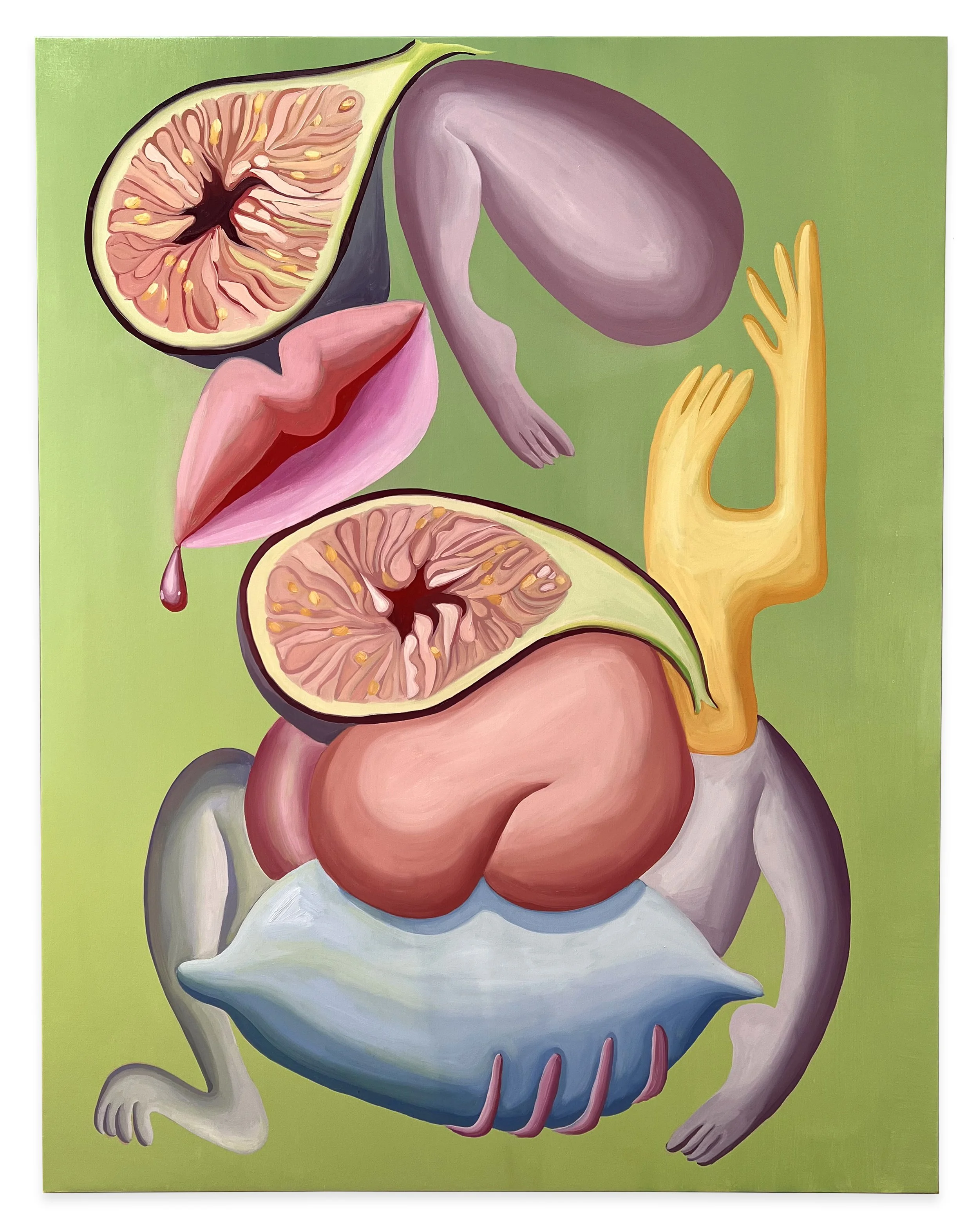 Figs and Figures, 60 x 48 inches, Oil on canvas