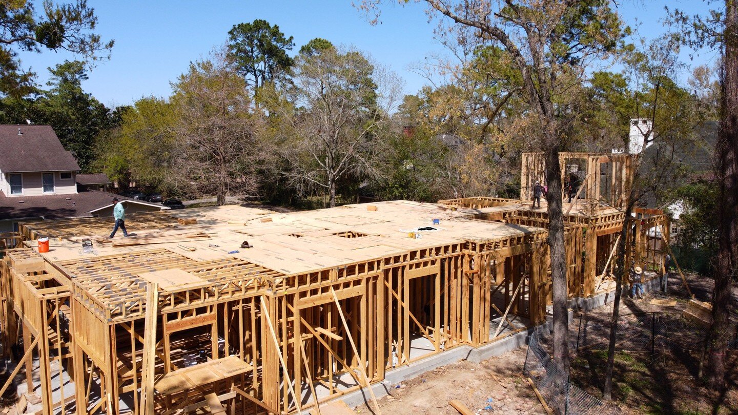 Framing is coming along nicely at our Hunters Creek Project