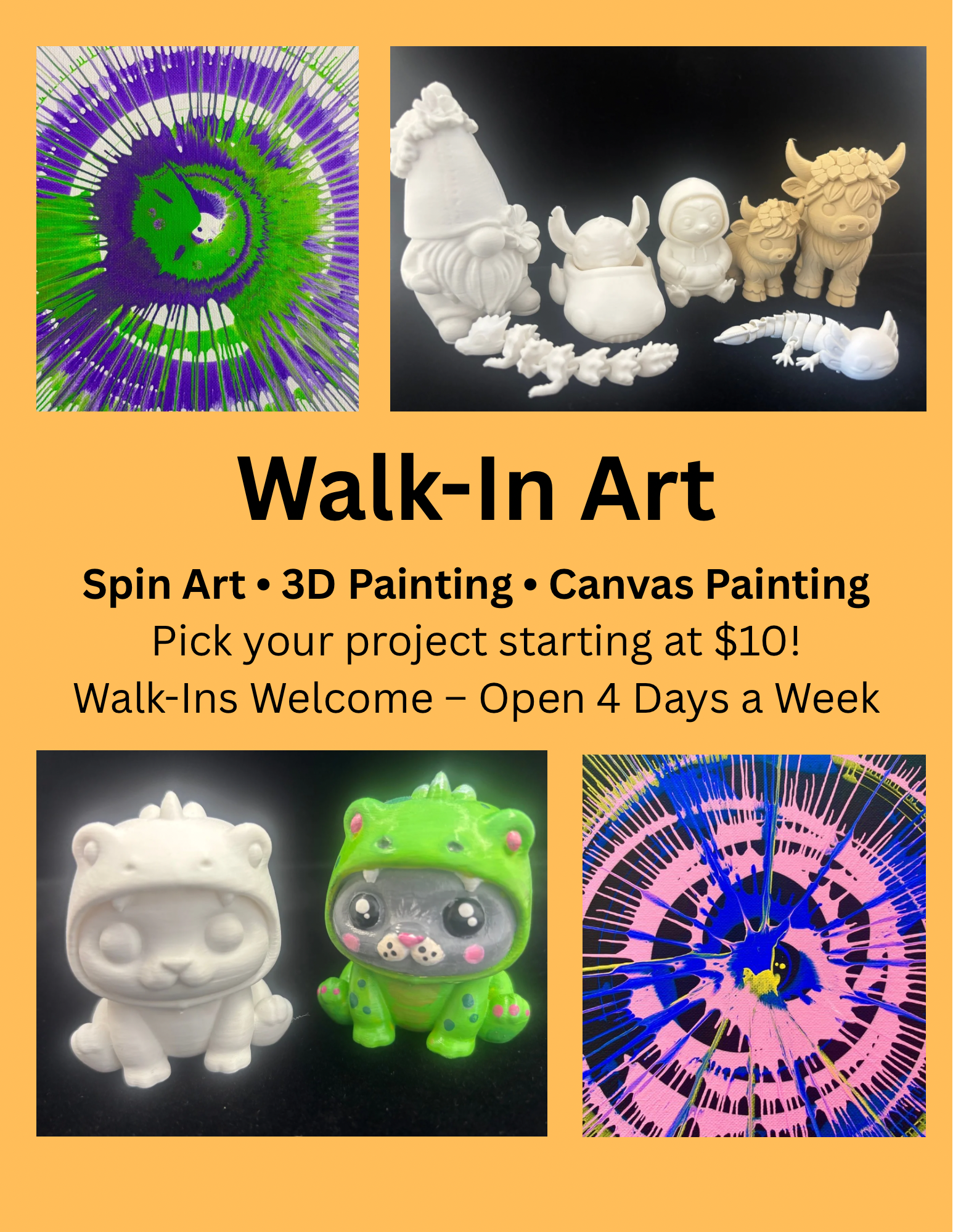 4/17. Walk-In Art – Friday, April 17 | 3:00 PM – 8:00 PM
