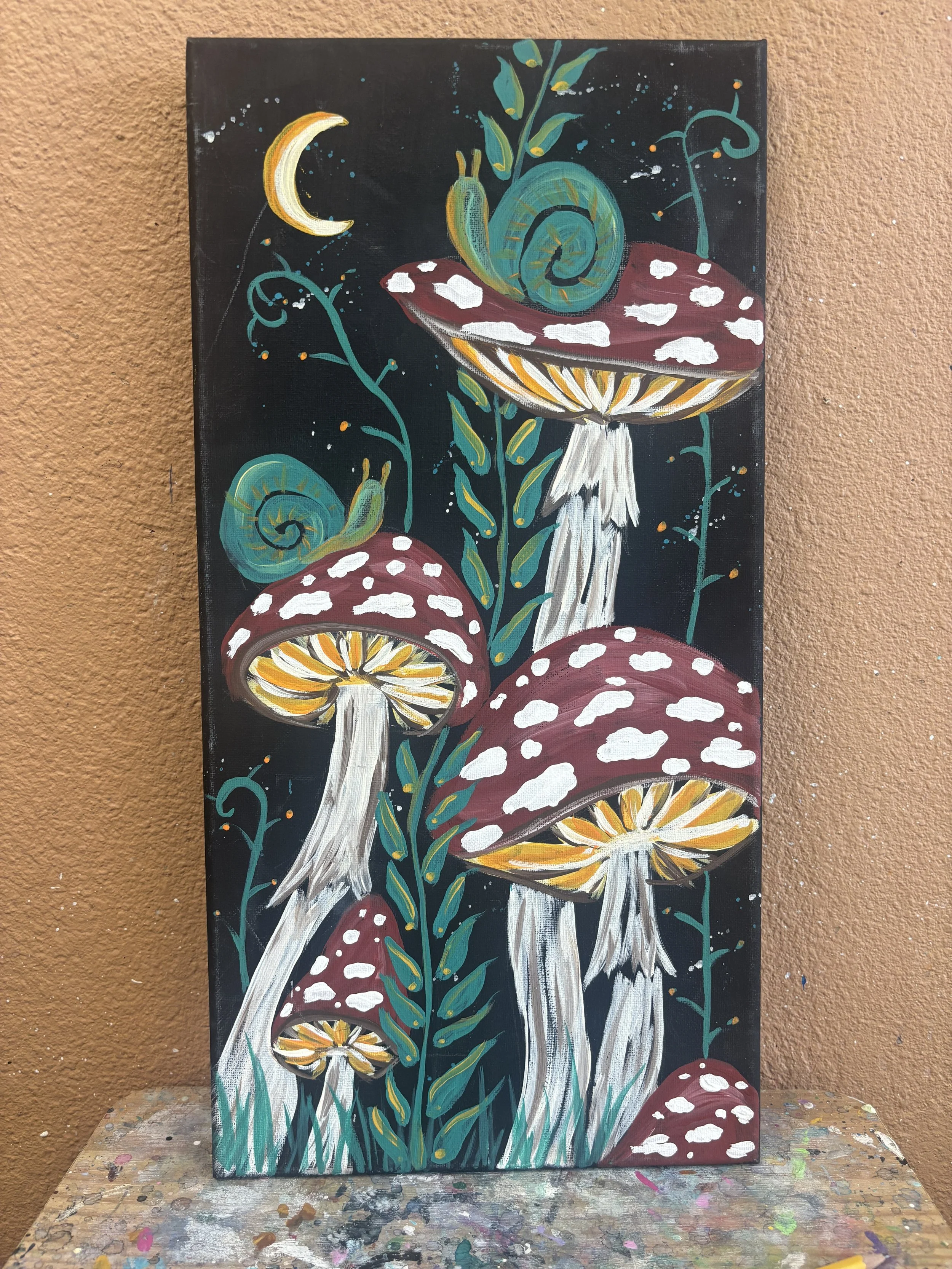 06/13 • Saturday • Mushroom Dark Forest Painting • 6:00–8:00 PM • 21+ BYOB