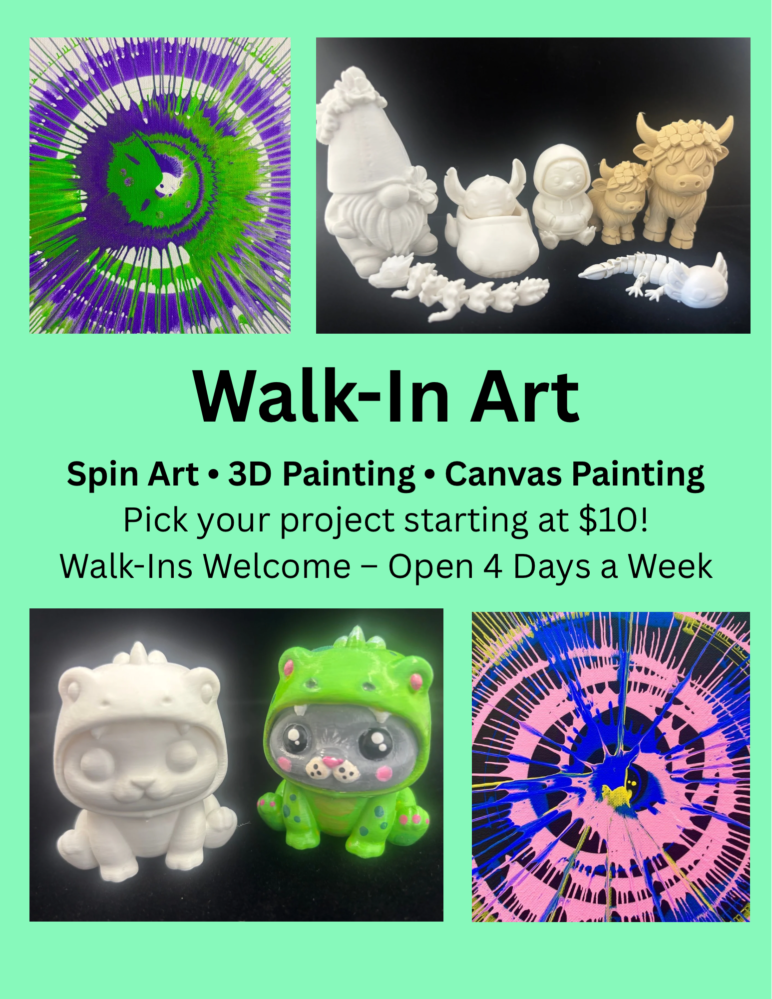 4/30. Walk-In Art – Thursday, April 30 | 3:00 PM – 8:00 PM
