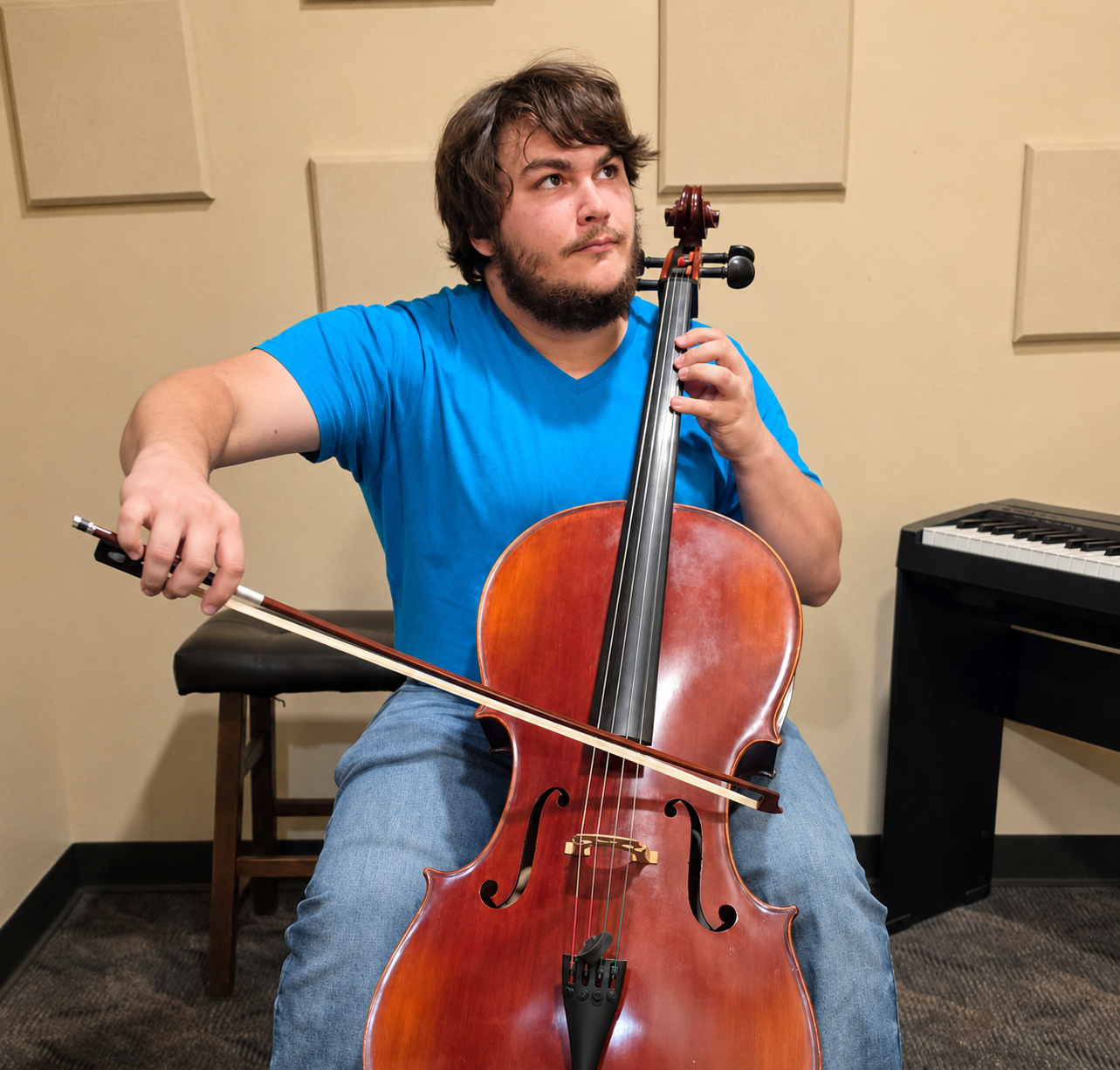 Sasha Ostrovsky, cello teacher at Music Lessons 1on1 in College Station, Texas