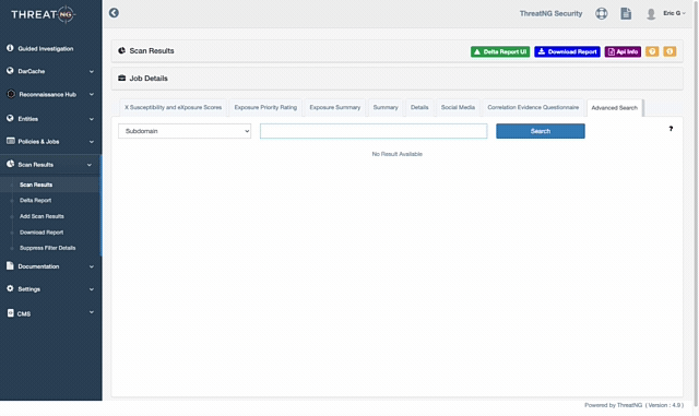 Subdomain Advanced Search
