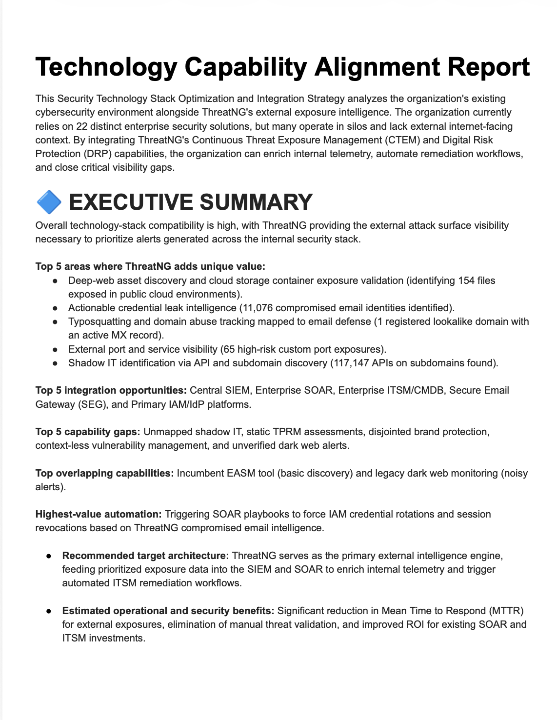 Technology Capability Alignment Report