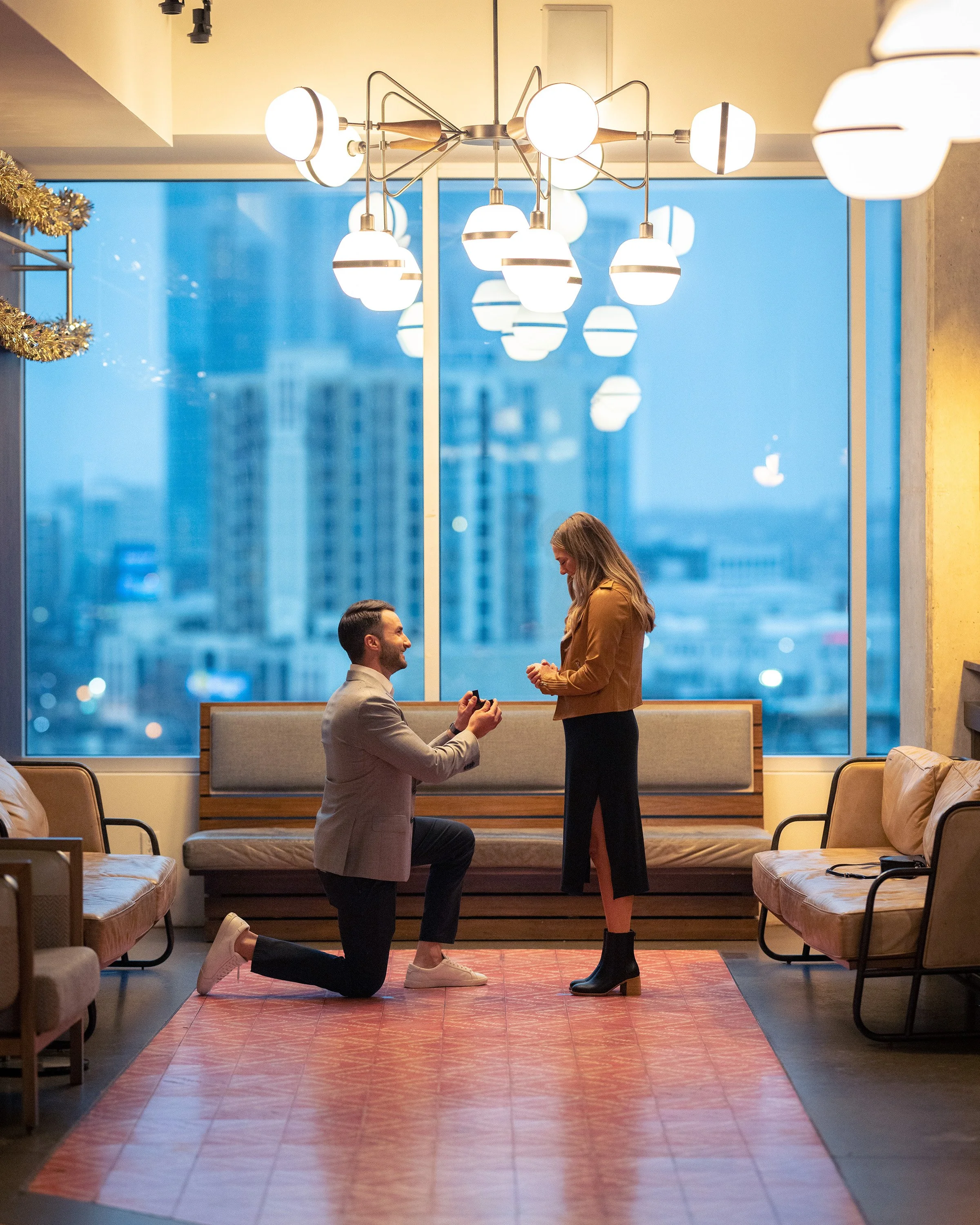 Nashville rooftops where I can propose - LA Jackson Proposal Photography