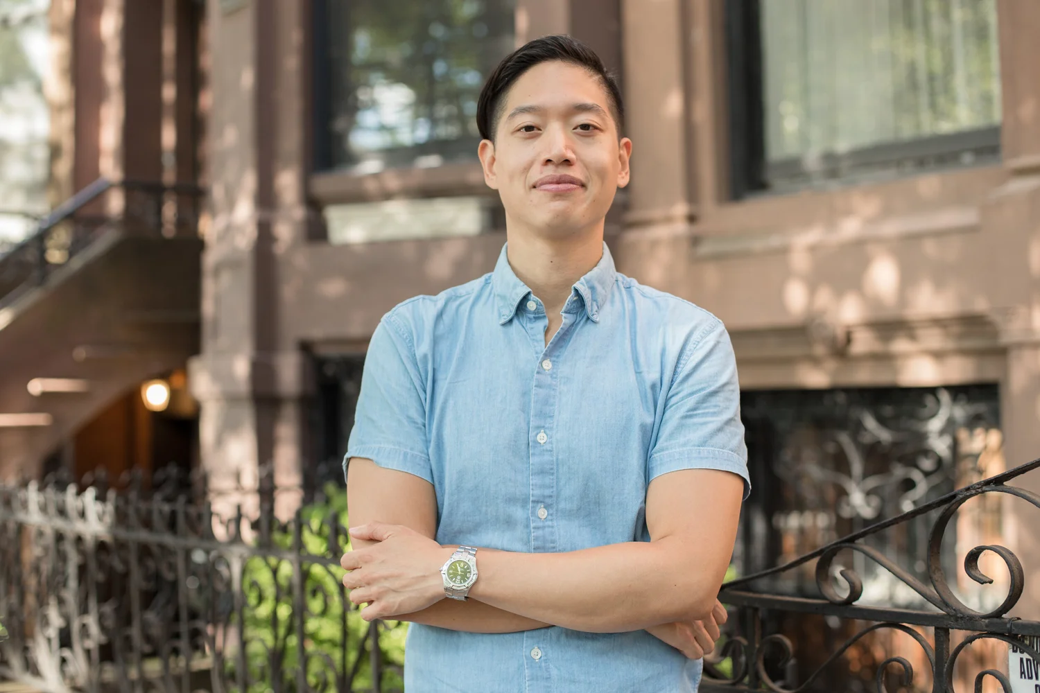 Tim Hwang standing outdoors in New York