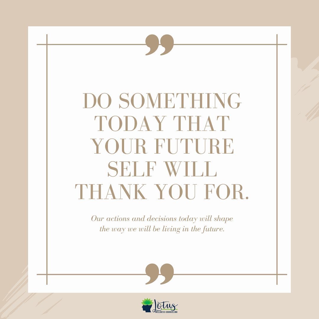 Your future self starts now. You shouldn&rsquo;t wait until tomorrow to change something. Start today. What are you doing today that your future self will thank you for? Comment below! 👇👇👇

&bull;
&bull;
&bull;
#mood #therapy #therapist #feelings 