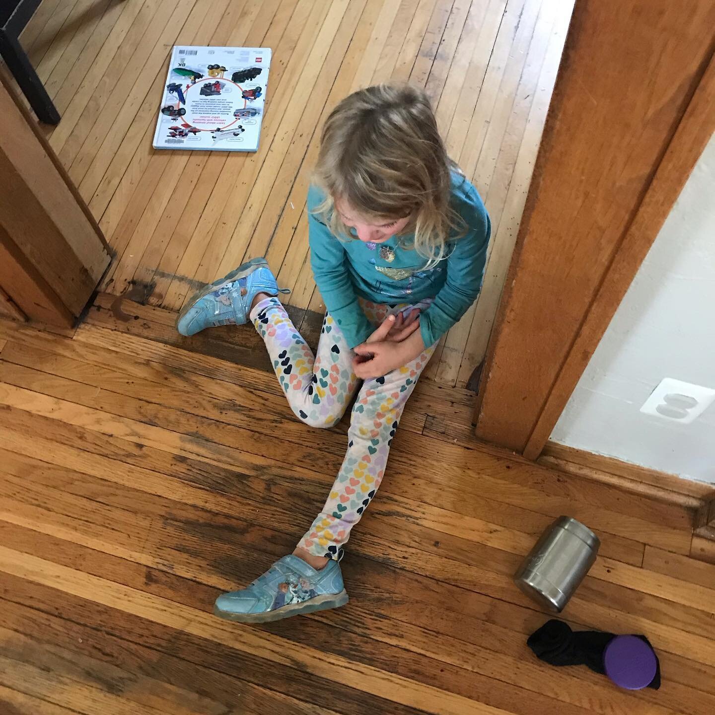 I lovingly wait 30 minutes for a meltdown to pass as we are about to walk out the door.  Then after kicking, screaming, and hitting - I still keep my cool and give her the kindest most reassuring hug.  She looks up at me with tears on her cheeks and 