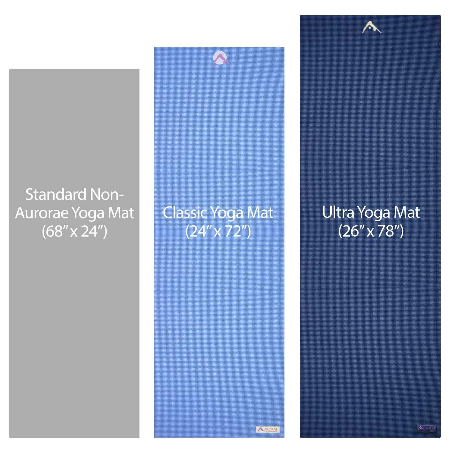 Aurorae Classic/Printed Extra Thick and Long 72 Premium Eco Safe Yoga Mat with Non Slip Rosin Included