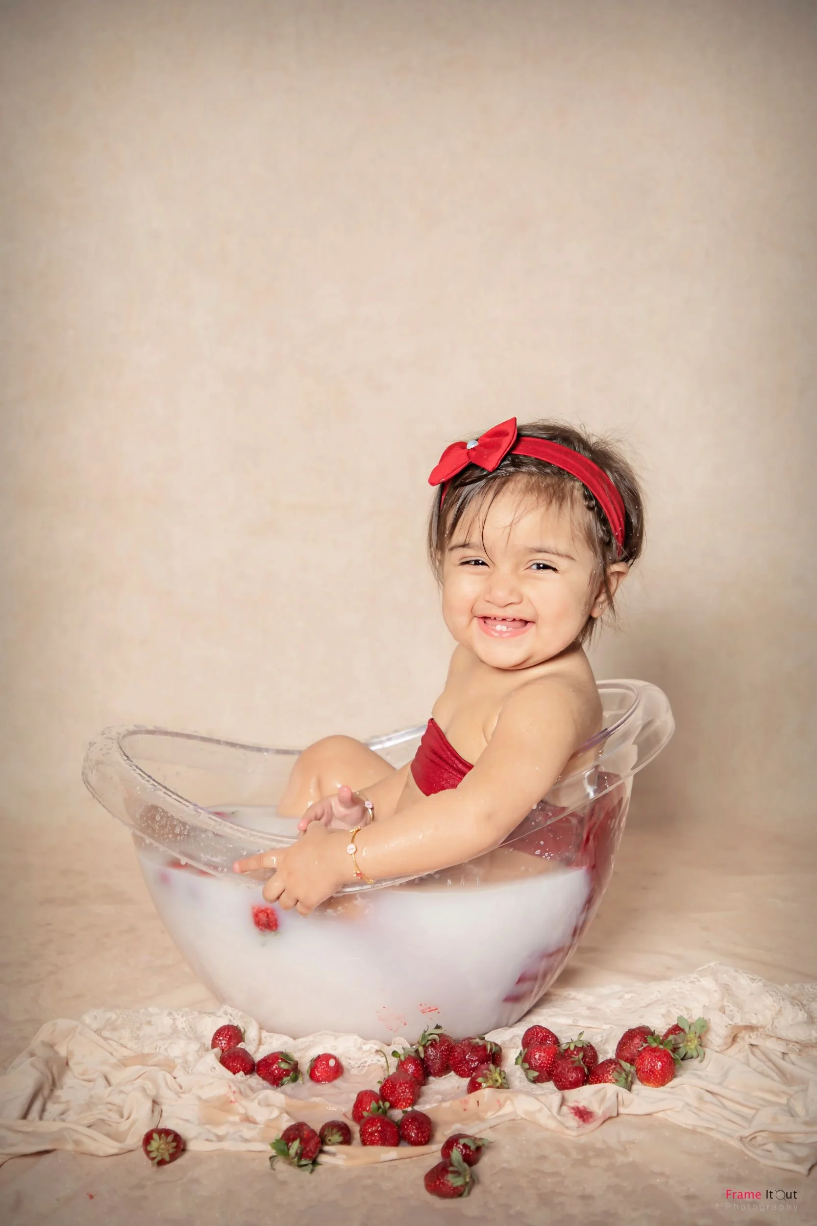 Sitter baby portrait capturing joyful expressions at Frame It Out Photography, Delhi NCR