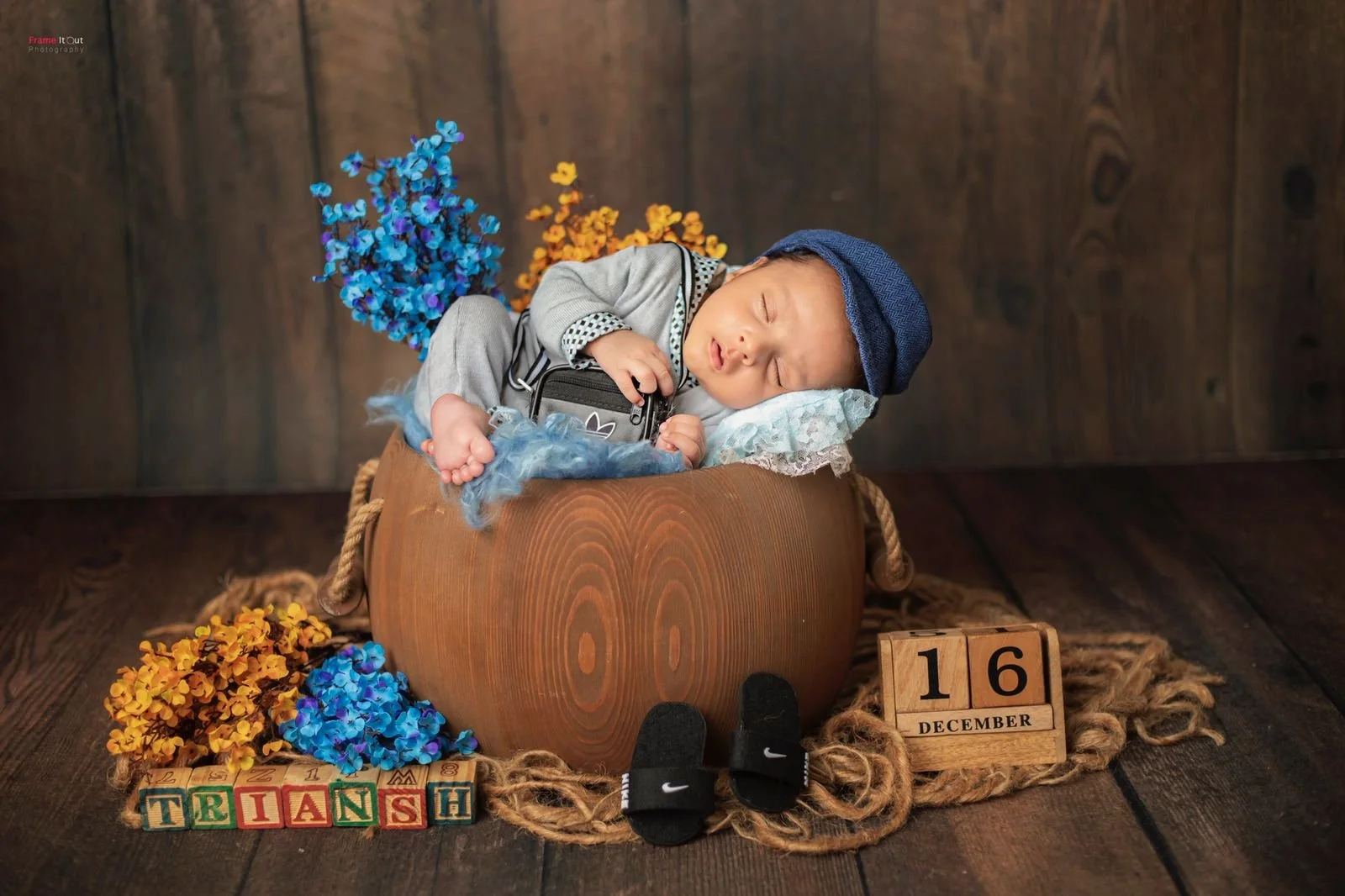 Newborn Photography Tile → “Newborn photography portrait by Frame It Out Photography, Faridabad