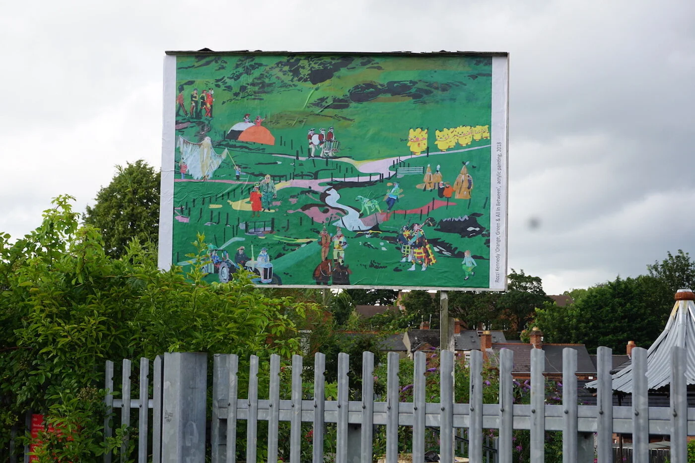 'Orange, Green & All in Between' Poster for PS2 PeasPark Billboard Project North Belfast