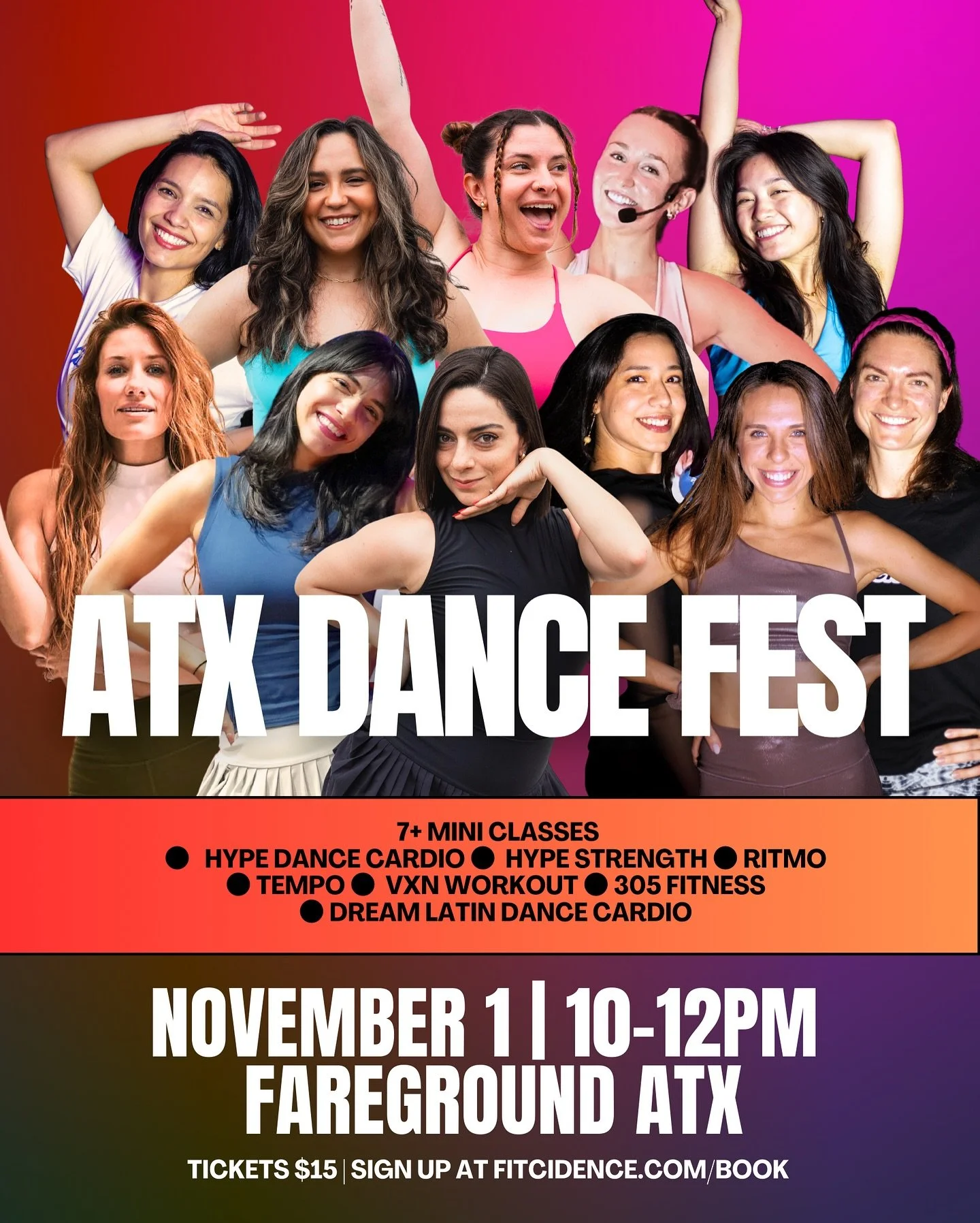 We&rsquo;re so excited to announce our BIGGEST event yet. We&rsquo;re on a mission to host Austin&rsquo;s largest outdoor dance class ☀️

✨ ATX Dance Festival ✨ 📅 Saturday, Nov 1 | ⏰ 10&ndash;12pm | 📍 Fareground

Join us downtown for a morning of m