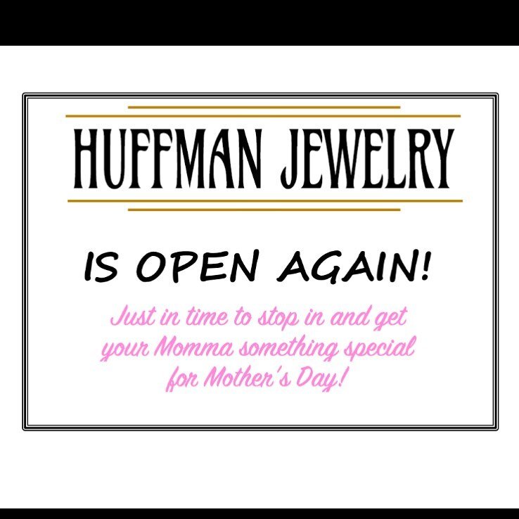 WE ARE OPEN! ✨We are here to sanitize your jewelry! 💍 DON&rsquo;T FORGET MOTHER&rsquo;S DAY THIS WEEKEND!💐 It&rsquo;s not too late to stop in and get something special! We are here to help. Hope all is well and everyone is safe! We missed you! 💙 #