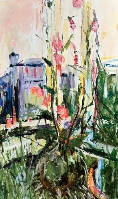 "Vines in the Window" | oil on canvas | 48 x 30