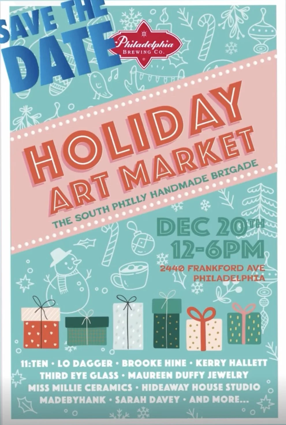 Holiday Art Market, Philadelphia Brewing Company