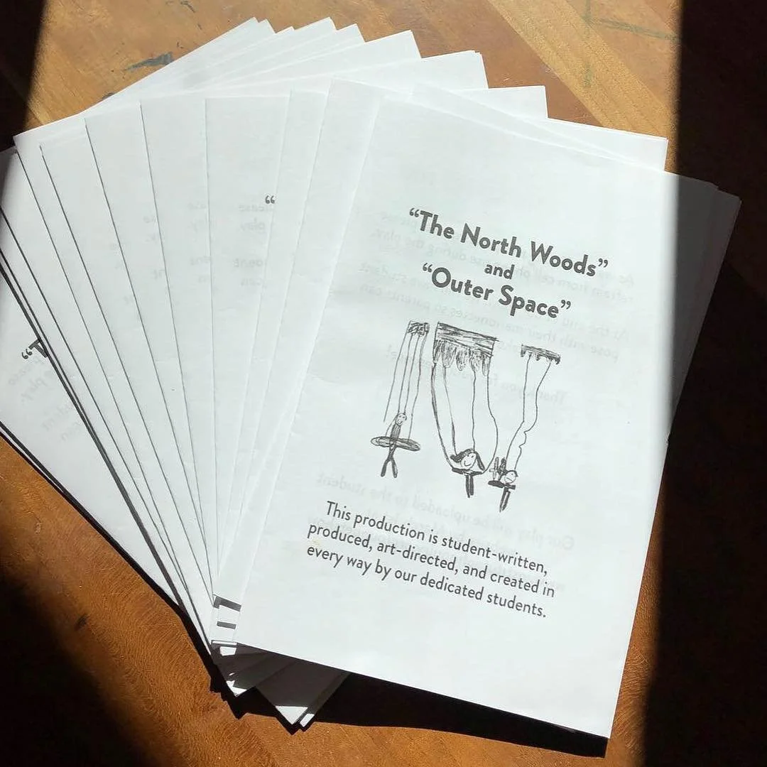 Programs for 3rd & 4th grade Marionettes performance, 2018.