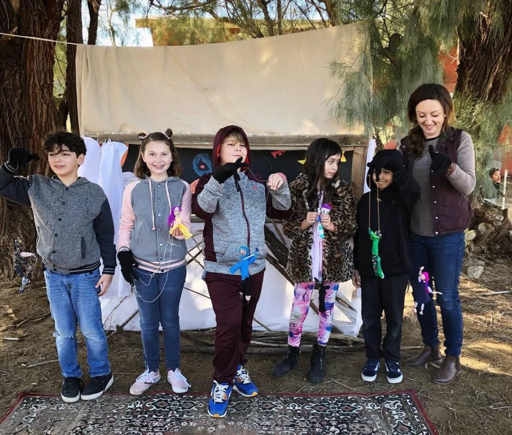 Curtain call for 3rd & 4th grade marionette puppeteers, 2018.