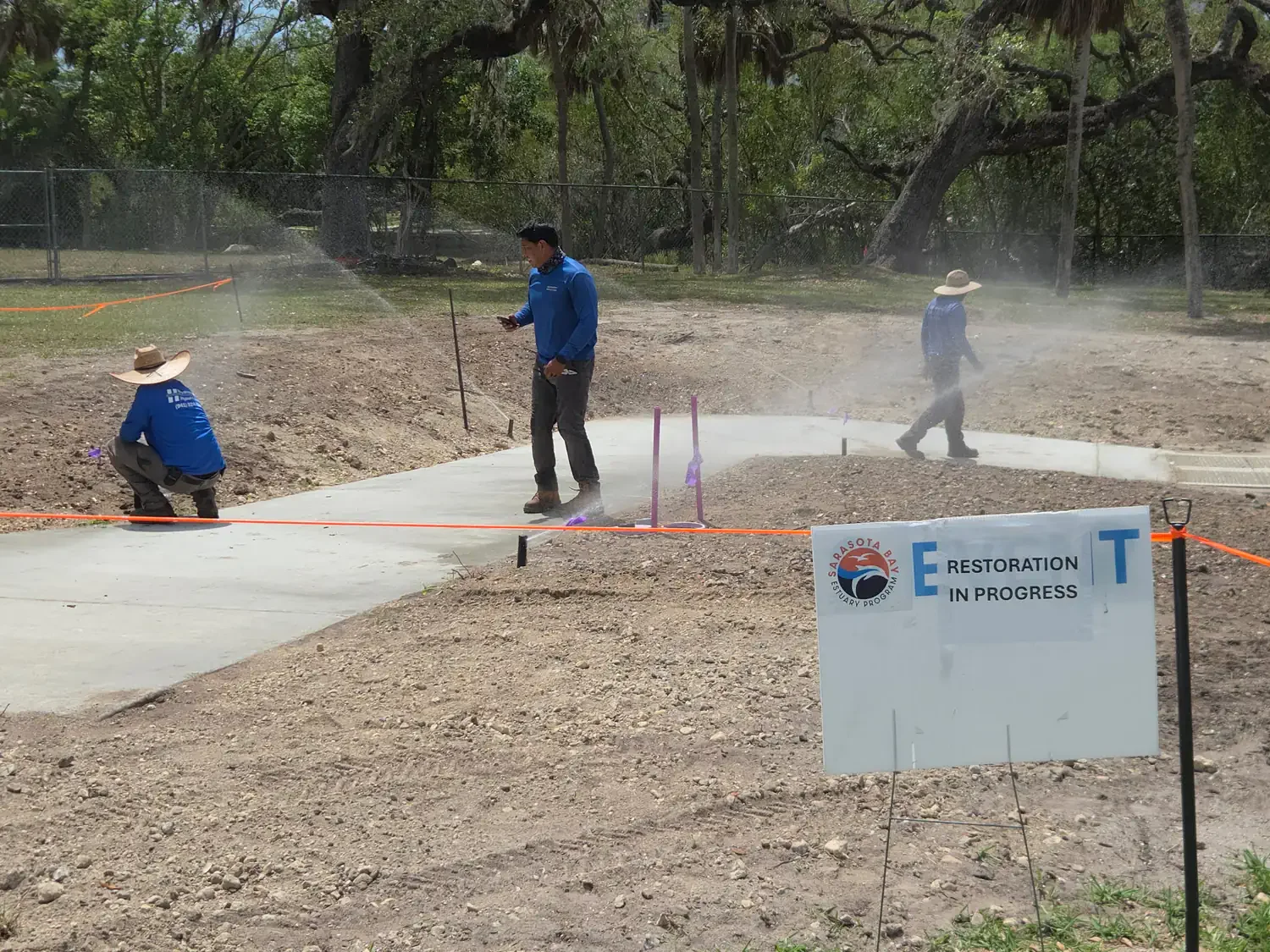 HOA irrigation in Sarasota installed at a community restoration site
