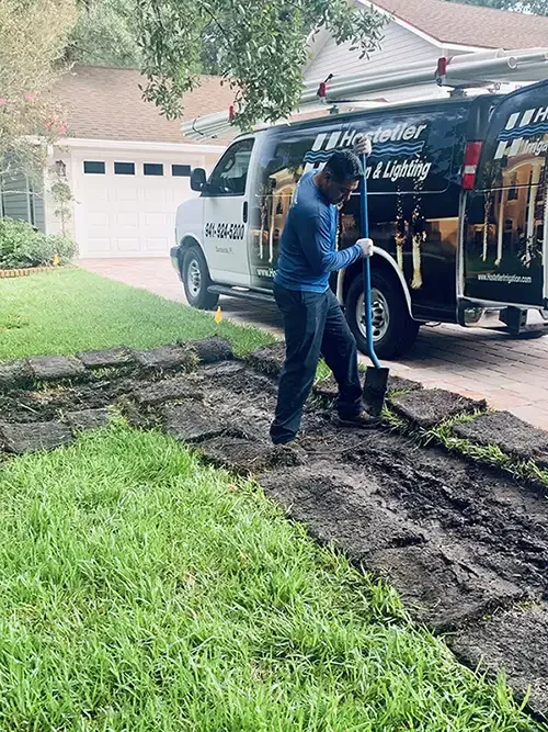 Hostetler Irrigation team installing sprinkler systems Florida
