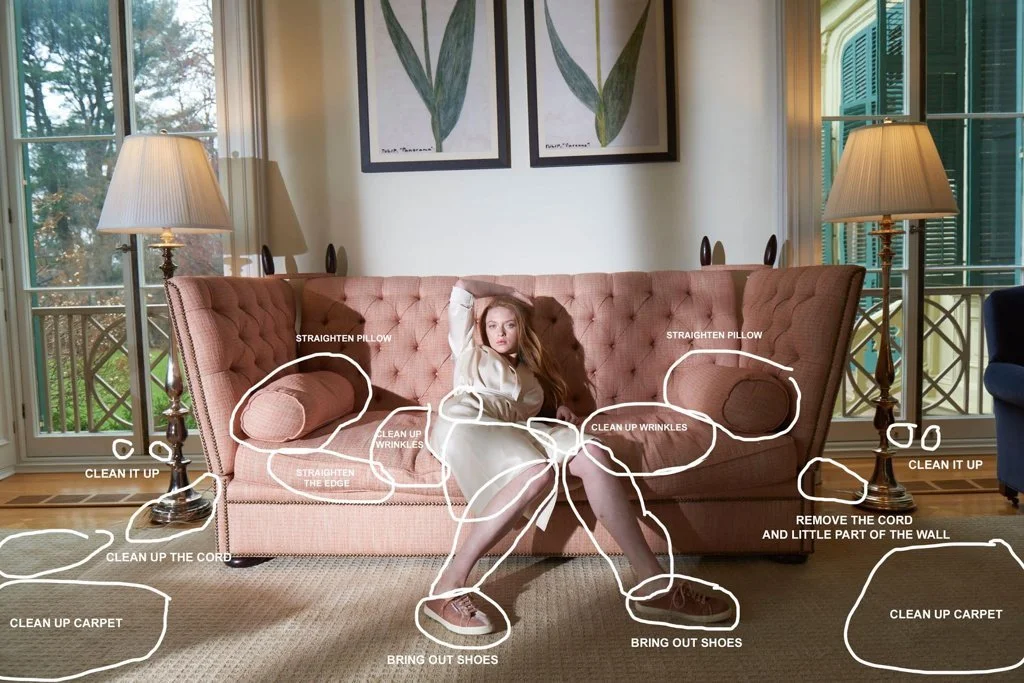 Instructions included to show retouching scope