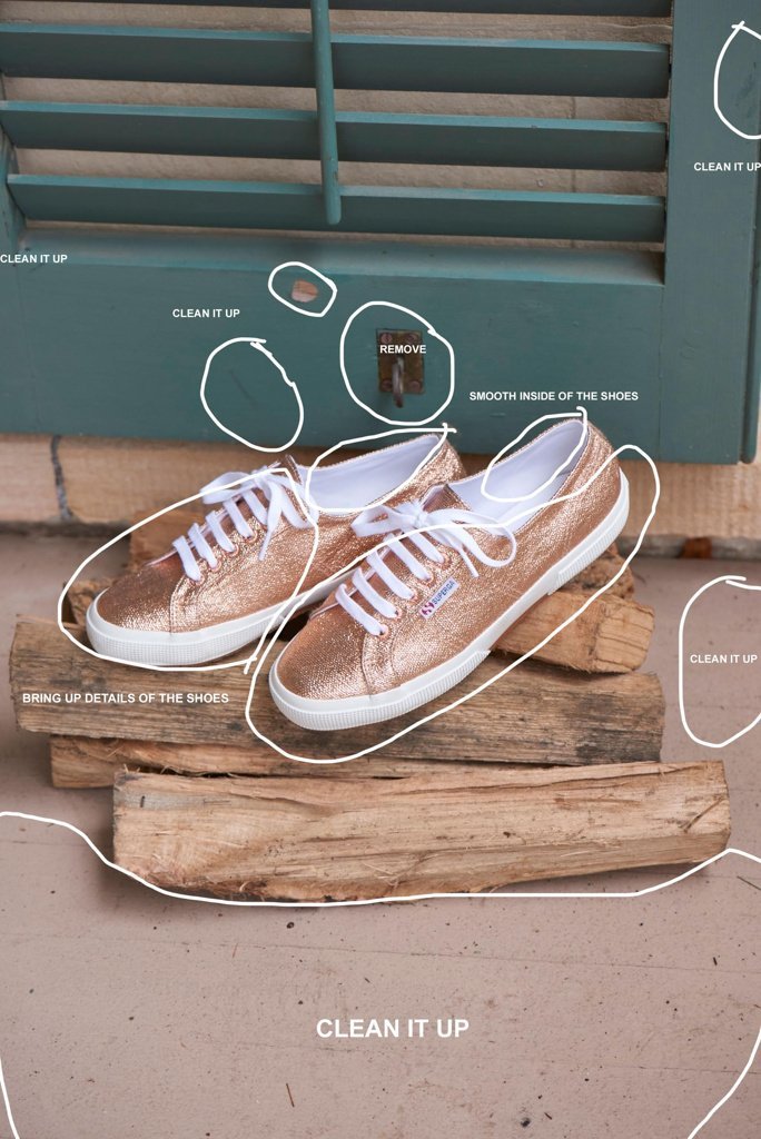 Instructions included to show retouching scope