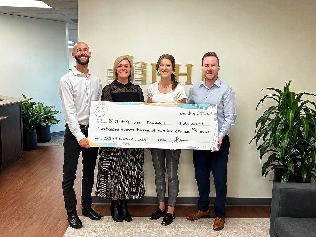 Lending A Hand is proud to present our golf tournament proceeds to the BC Children&rsquo;s Hospital Foundation @bcchf ! With the generous help of the community, sponsors, attendees and volunteers, Lending A Hand raised a total of $100,264.49 plus @ph