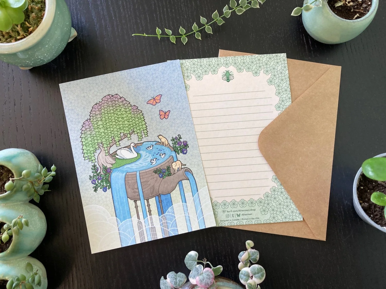 Butterfly Pea Latte Art Card
