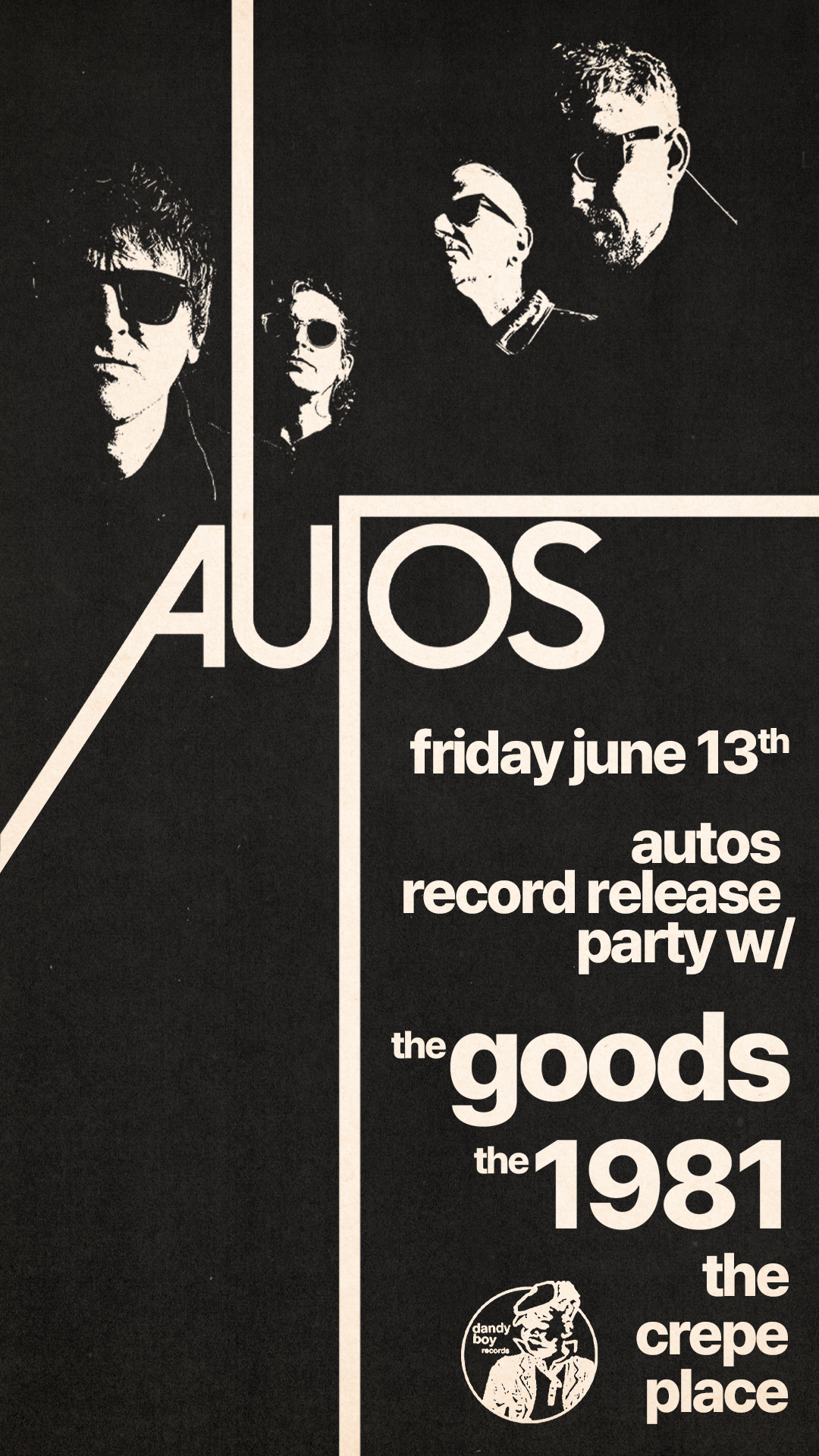 AUTOS, THE 1981, THE GOODS, 9PM, $10