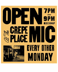 OPEN MIC! MONDAY SEPTEMBER 8, 7-10pm, FREE!