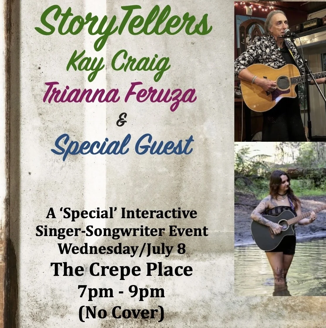 STORYTELLERS IN THE BAR, WEDNESDAY JULY 8 @7PM, FREE SHOW!