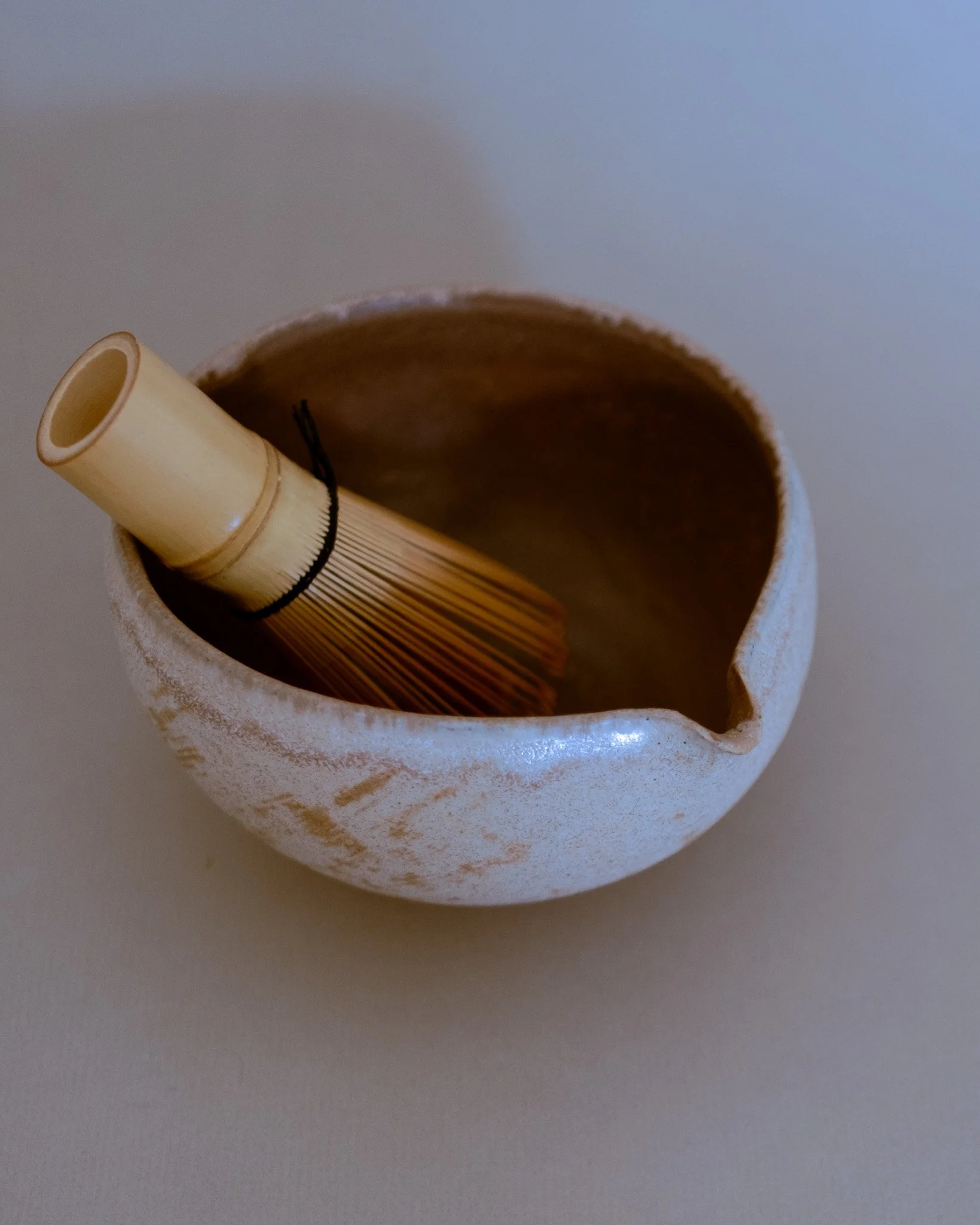 Soft Stone_ Spouted Bowl (wider opening)