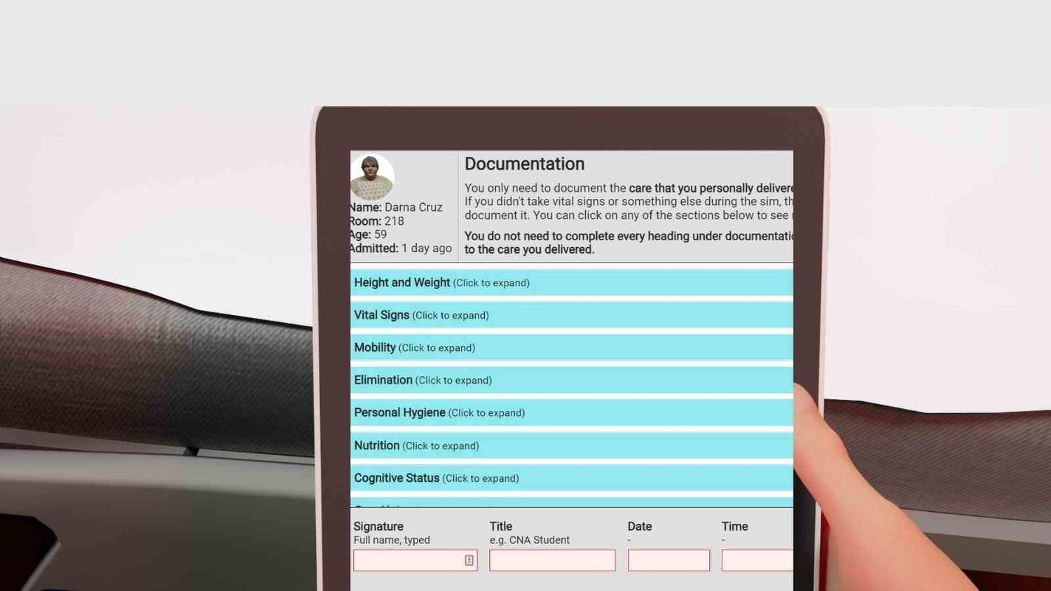 Simulations Help CNA Students Learn Documentation — CNA Simulations
