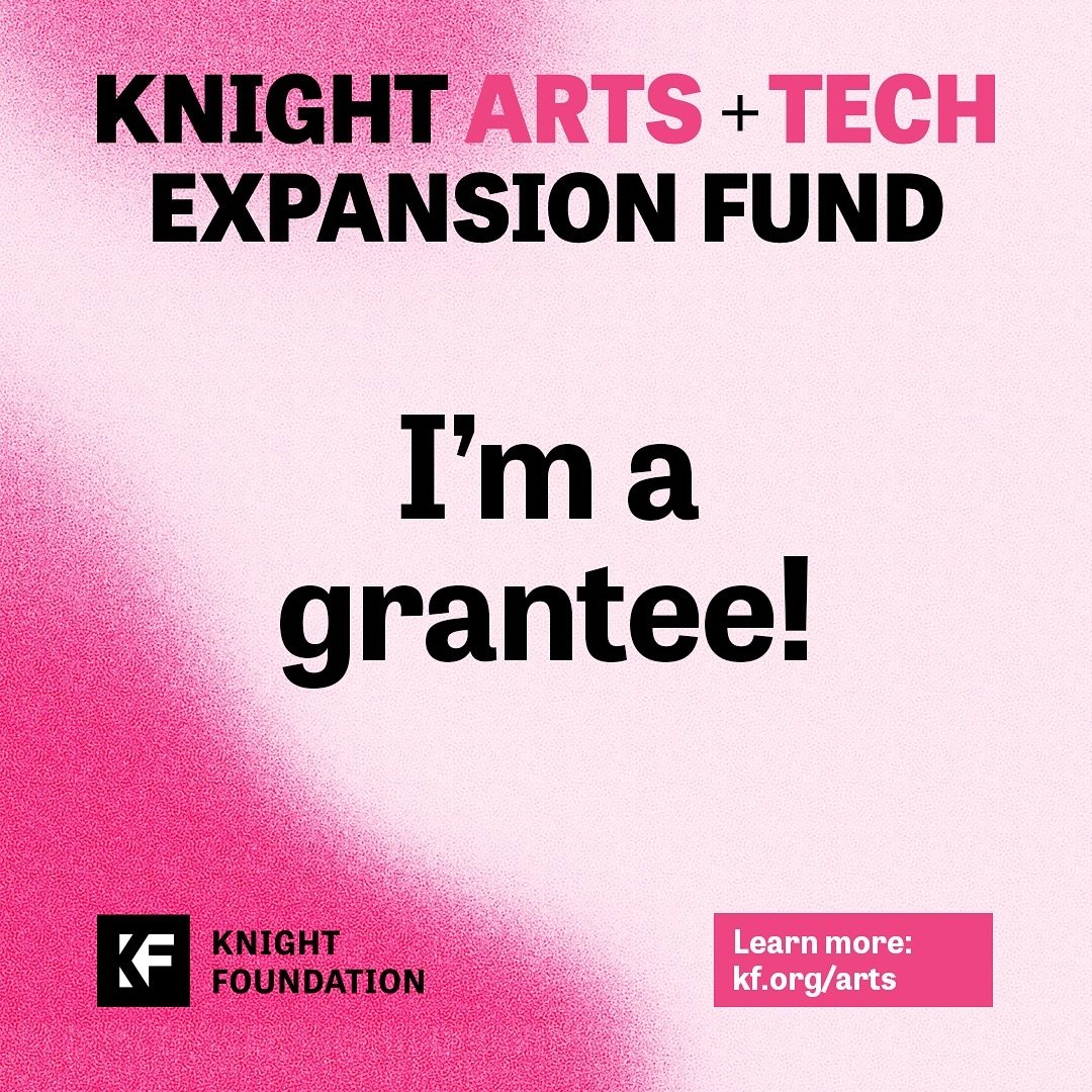 I&rsquo;m excited to share that I&rsquo;m a 2023 Knight Art + Tech Expansion Fund grantee, with a focus on digitization and archiving. So much gratitude to @knightfdn for this opportunity to expand my practice! 🩷