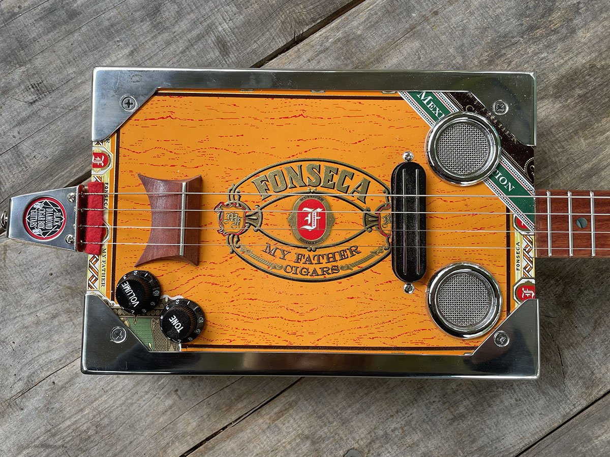 Fonseca 4 string fretted cigar box guitar