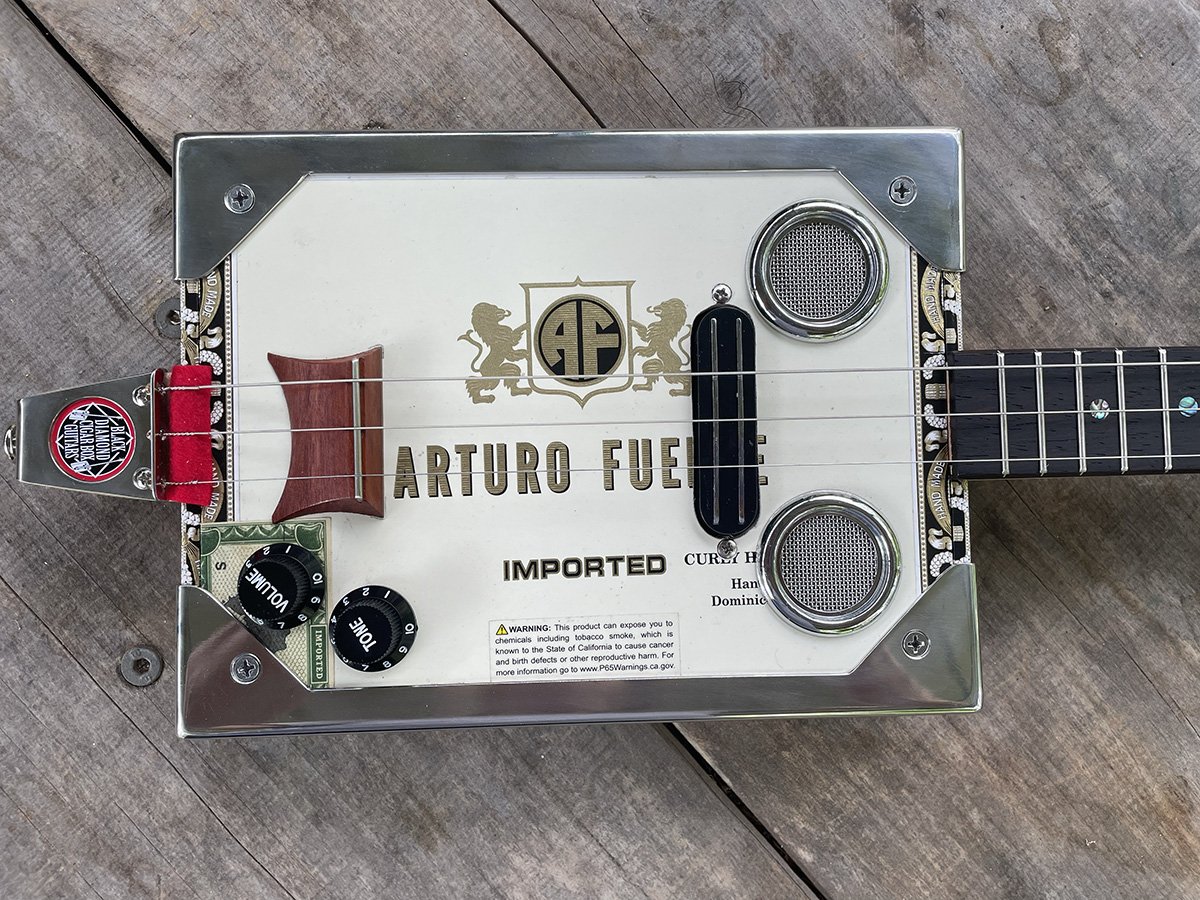 Arturo Fuente 3 string fretted cigar box guitar