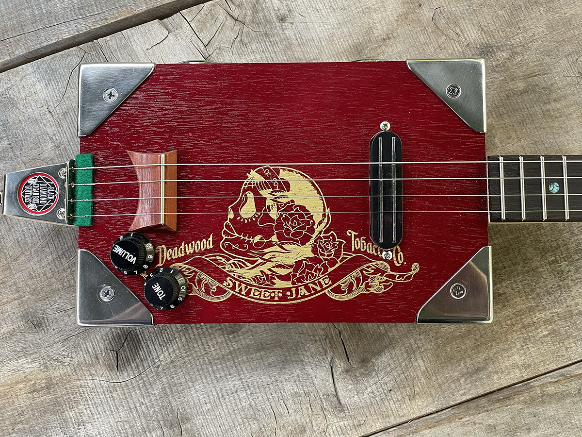 Sweet Jane 3 string fretted cigar box guitar