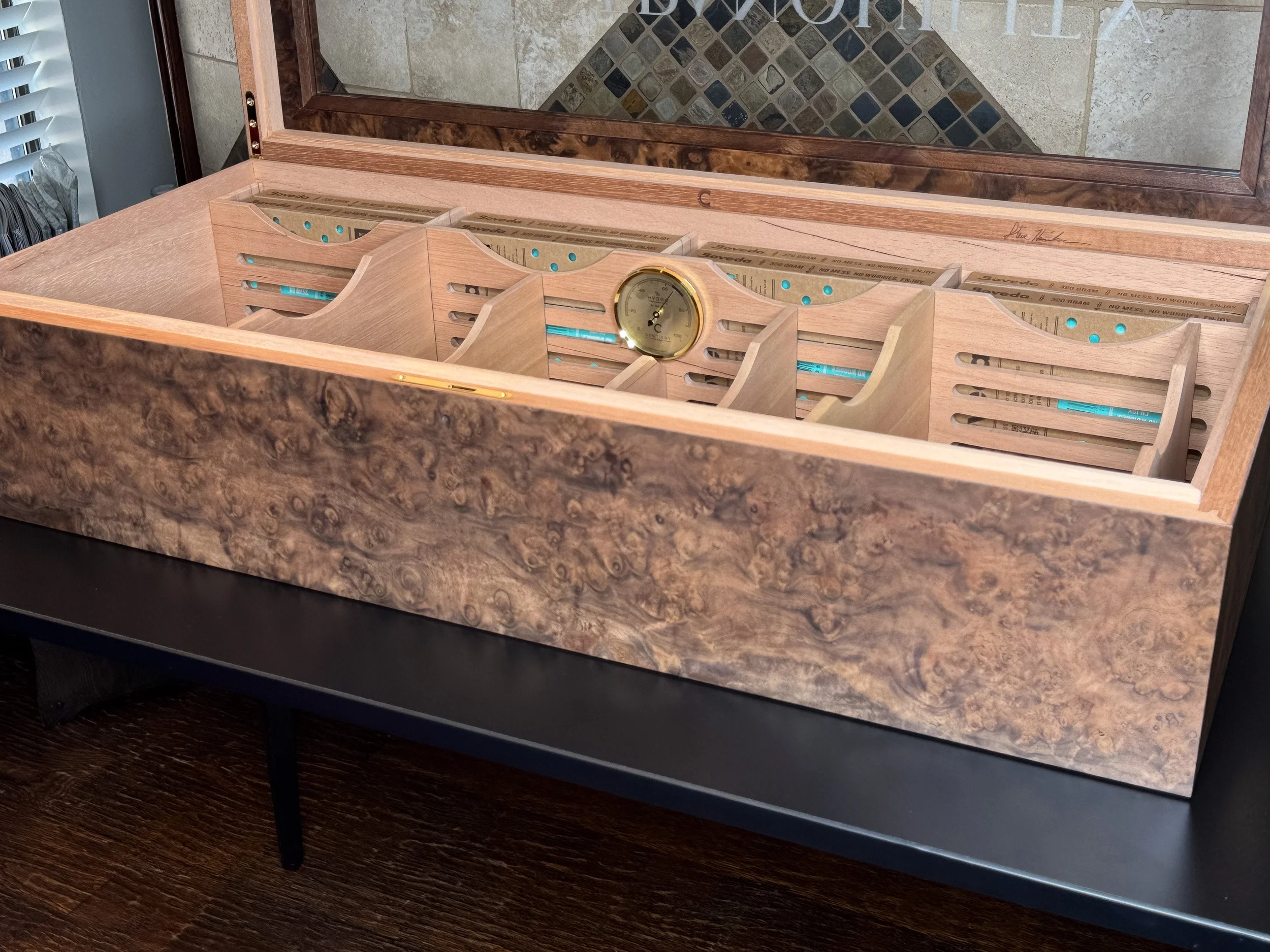 centient-luxury-walnut-burl-museum-glass-humidor-front-open.jpg
