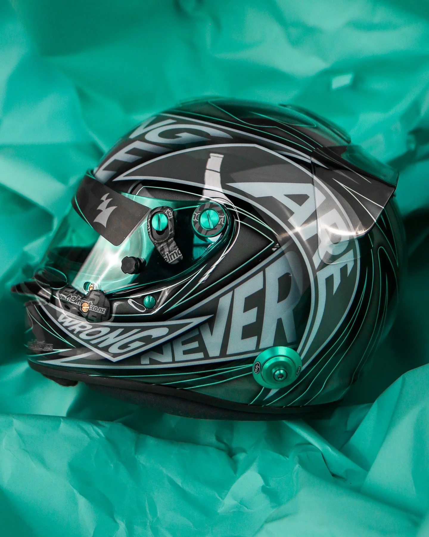 Some photos of the special project helmet I just finished, it looks so different in every lighting situation from daylight to lit up at night. 

I custom made the visor and all of the hardware parts to match with the theme of this one, there&rsquo;s 