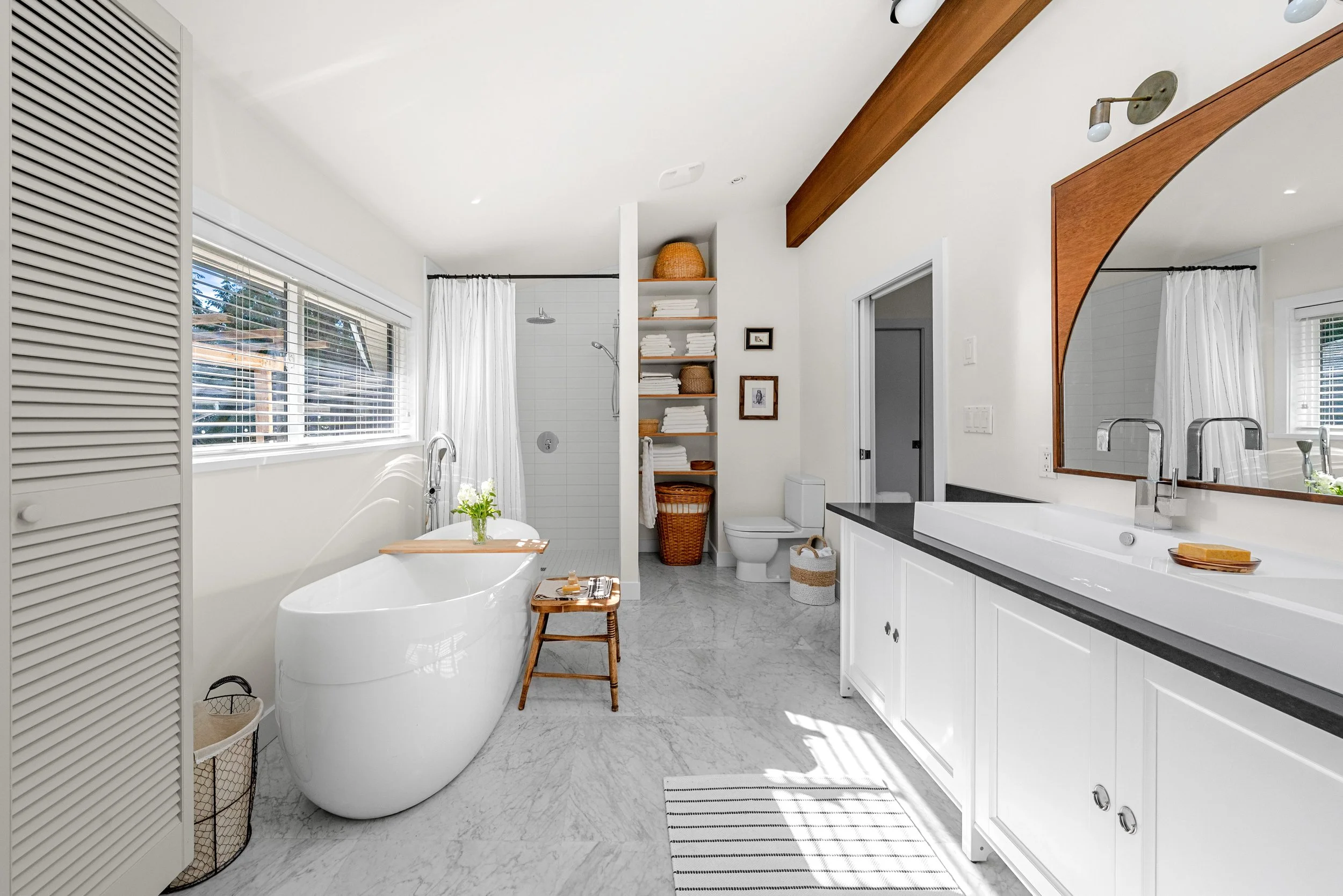 High-end interior photography of open concept living space in Vancouver condo development