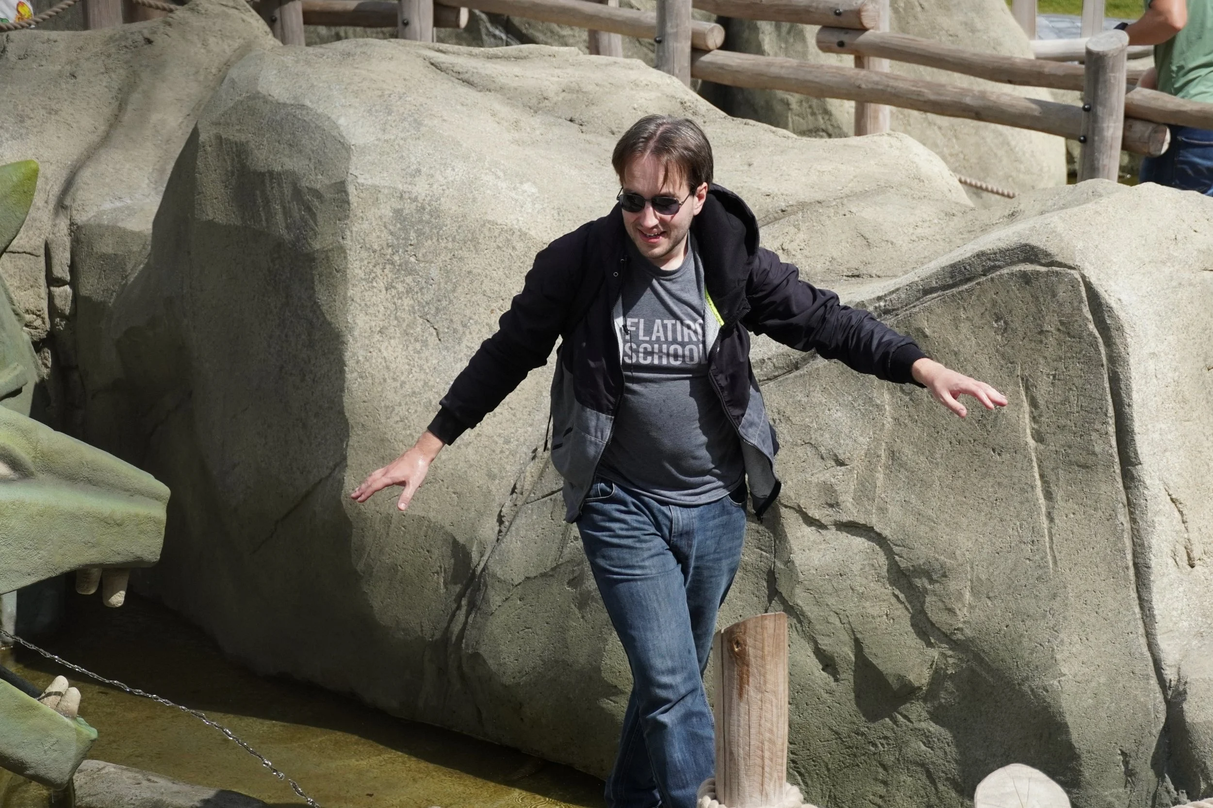 Guest walk Through Attraction Ride in Mexico Area at Djurs Sommerland Theme Park in Denmark on a Coaster Breaks Scandinavian tour