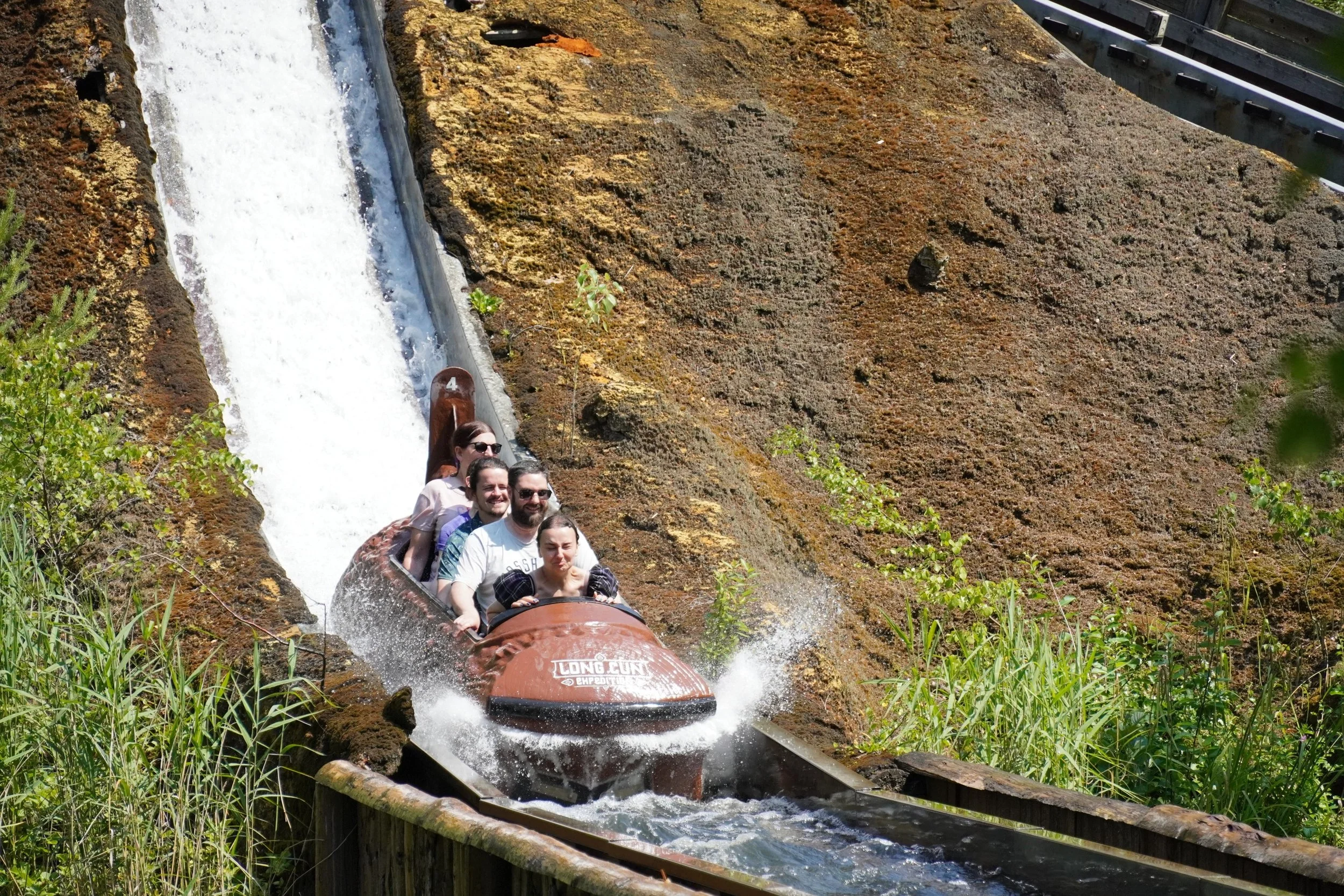 Water Ride Log Flume Long Cun Expedition at Djurs Sommerland Theme Park in Denmark on a Coaster Breaks Scandinavian tour