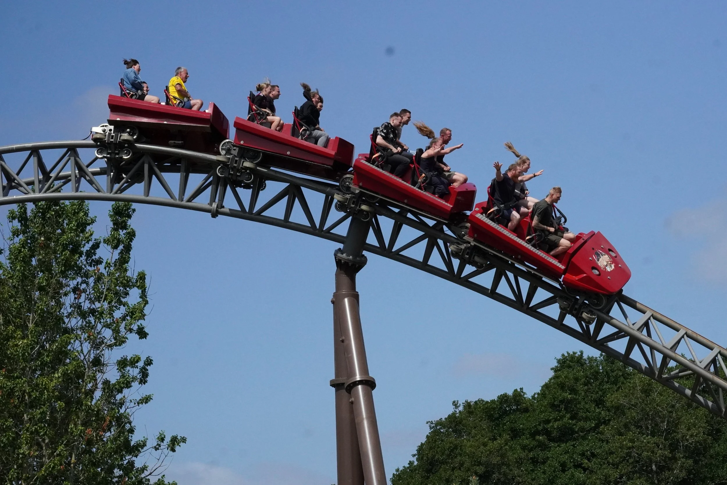 Piraten Intamin Mega Lite Roller Coaster at Djurs Sommerland Theme Park in Denmark on a Coaster Breaks Scandinavian tour
