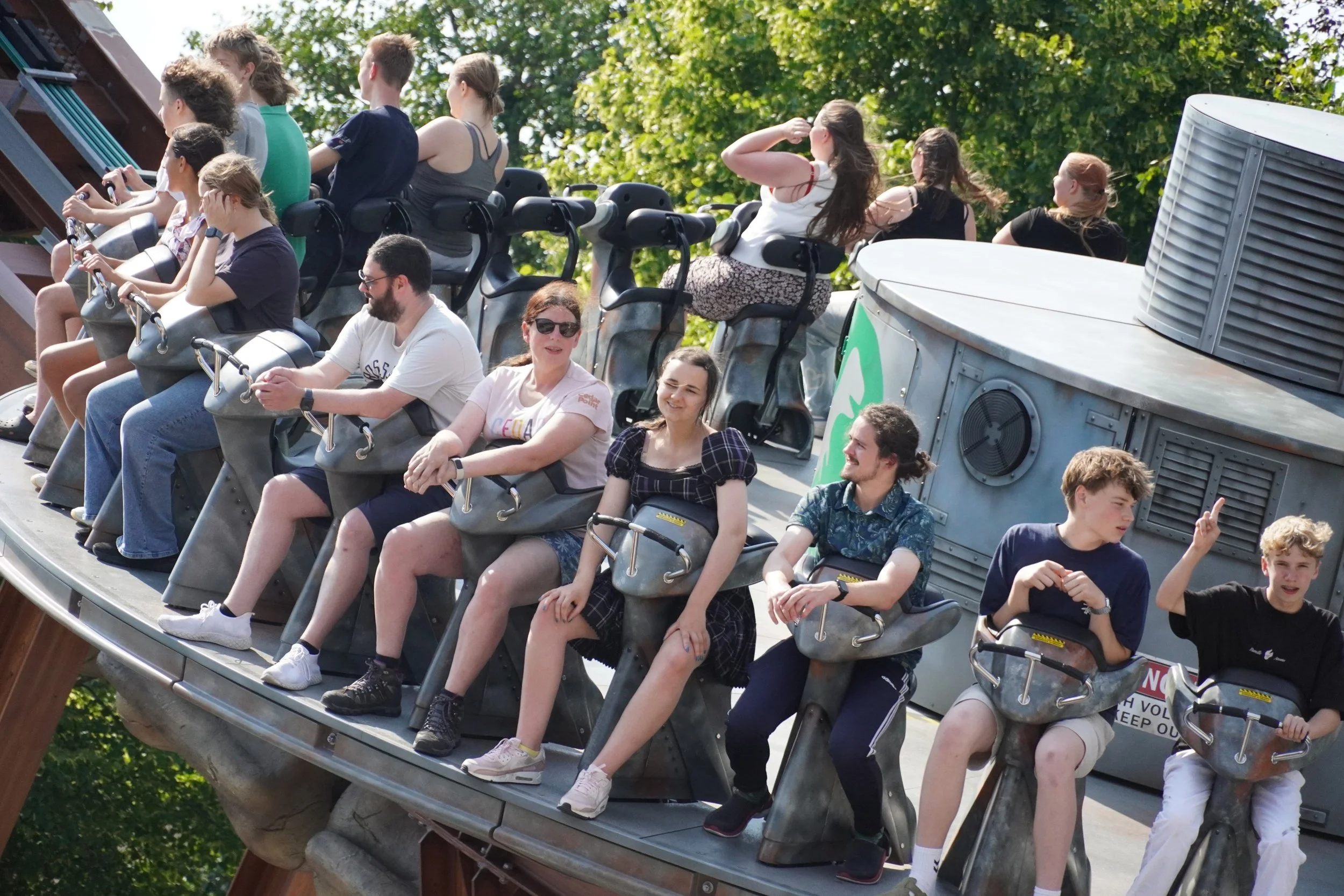 Spinosaurus Disko Flat Ride at Djurs Sommerland Theme Park in Denmark on a Coaster Breaks Scandinavian tour